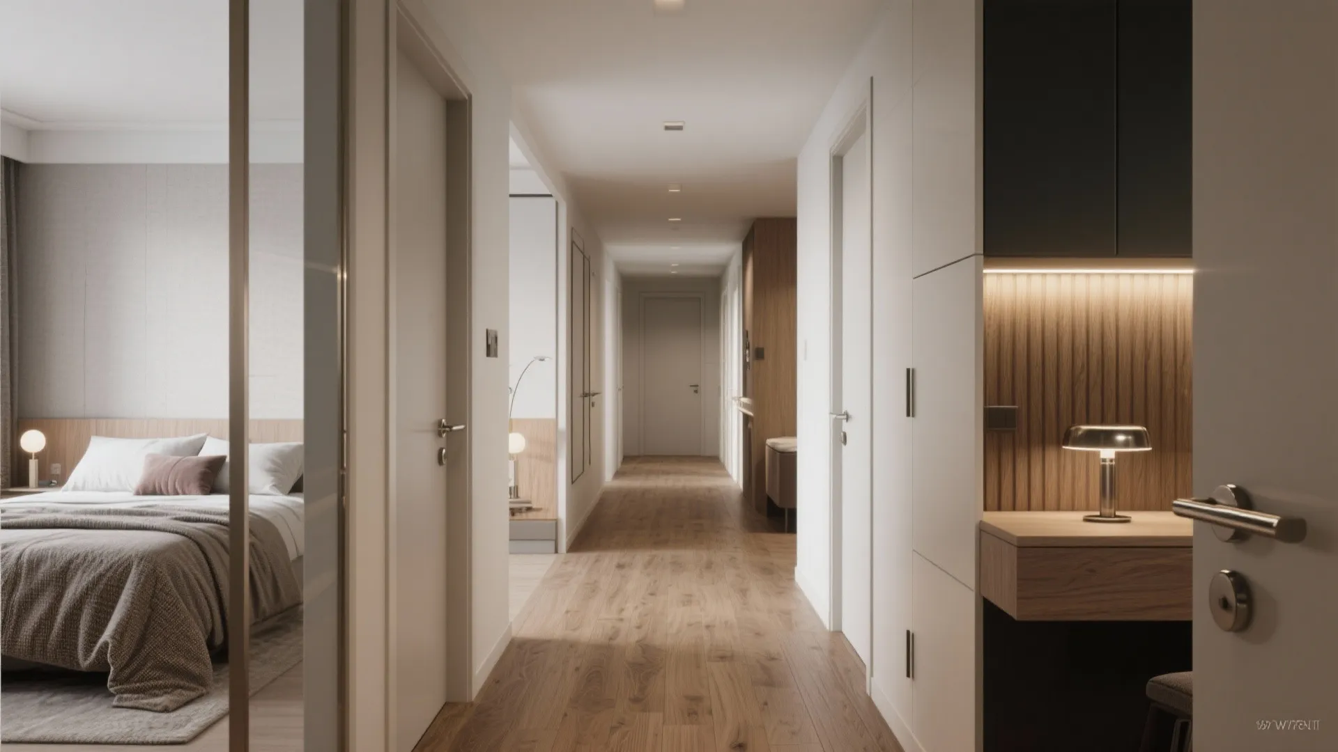 5. Cohesive color and material story across rooms