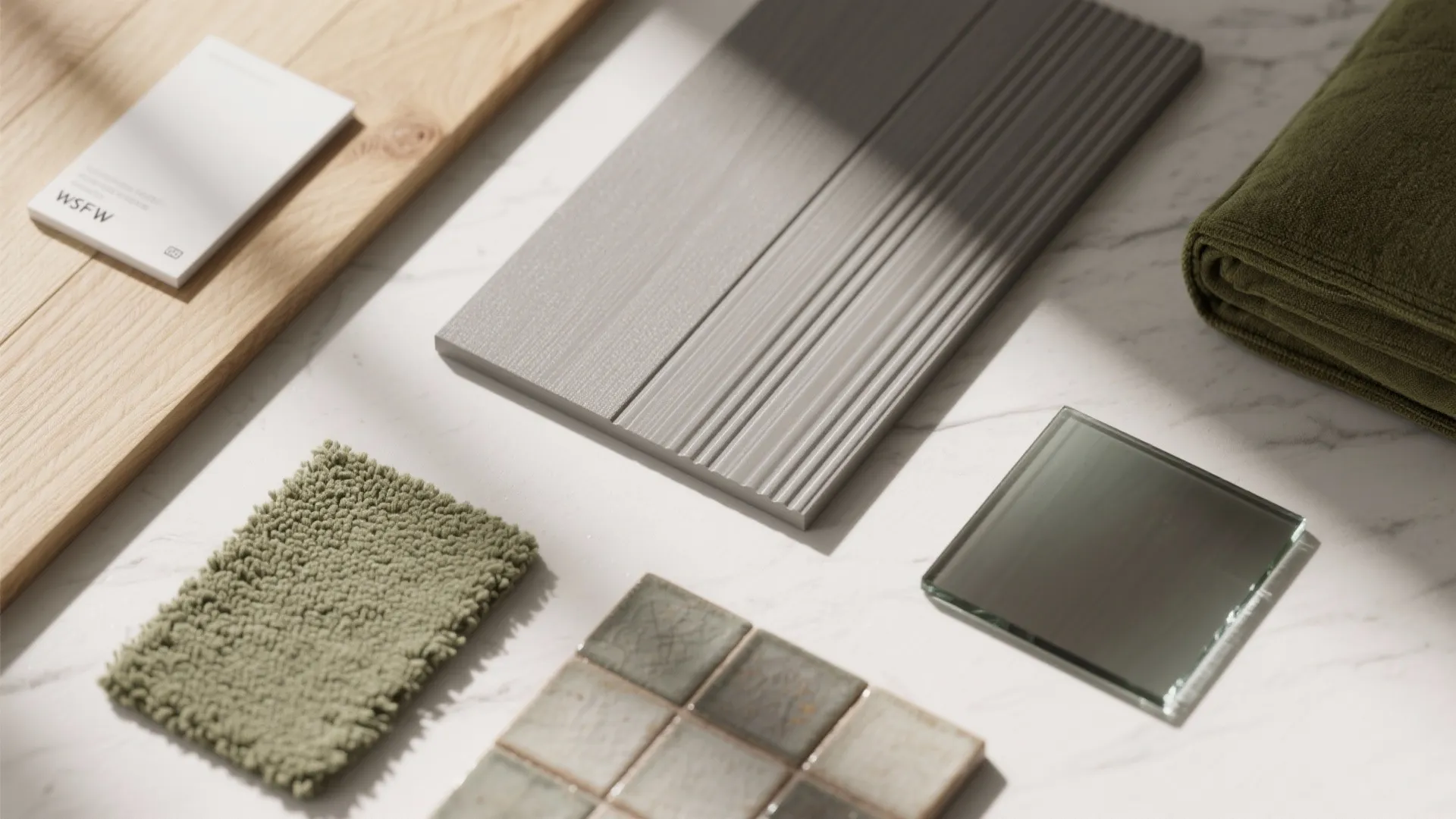 Idea 5: Cohesive palette, tactile contrast