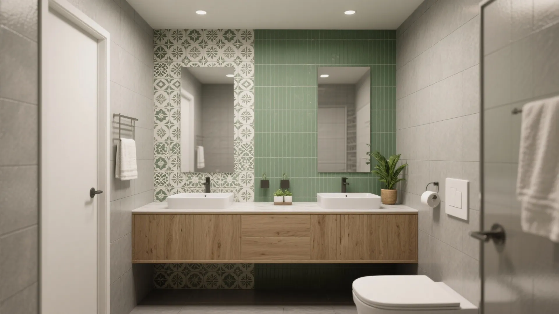 5. Cohesive palette with a statement surface