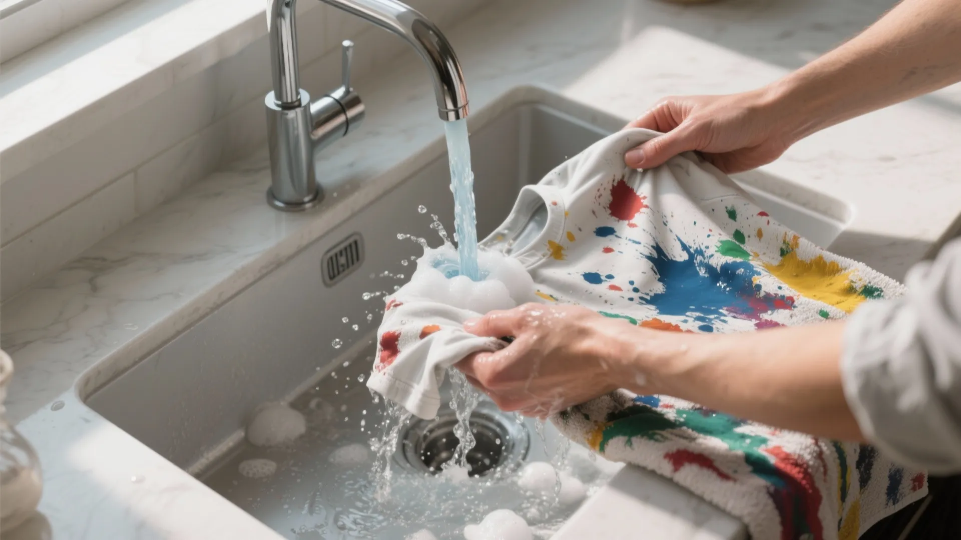 1. Act fast: cold water rinse + dish soap