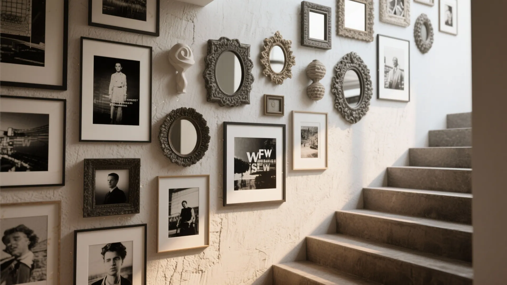 4. Mixed-Media Collage Wall