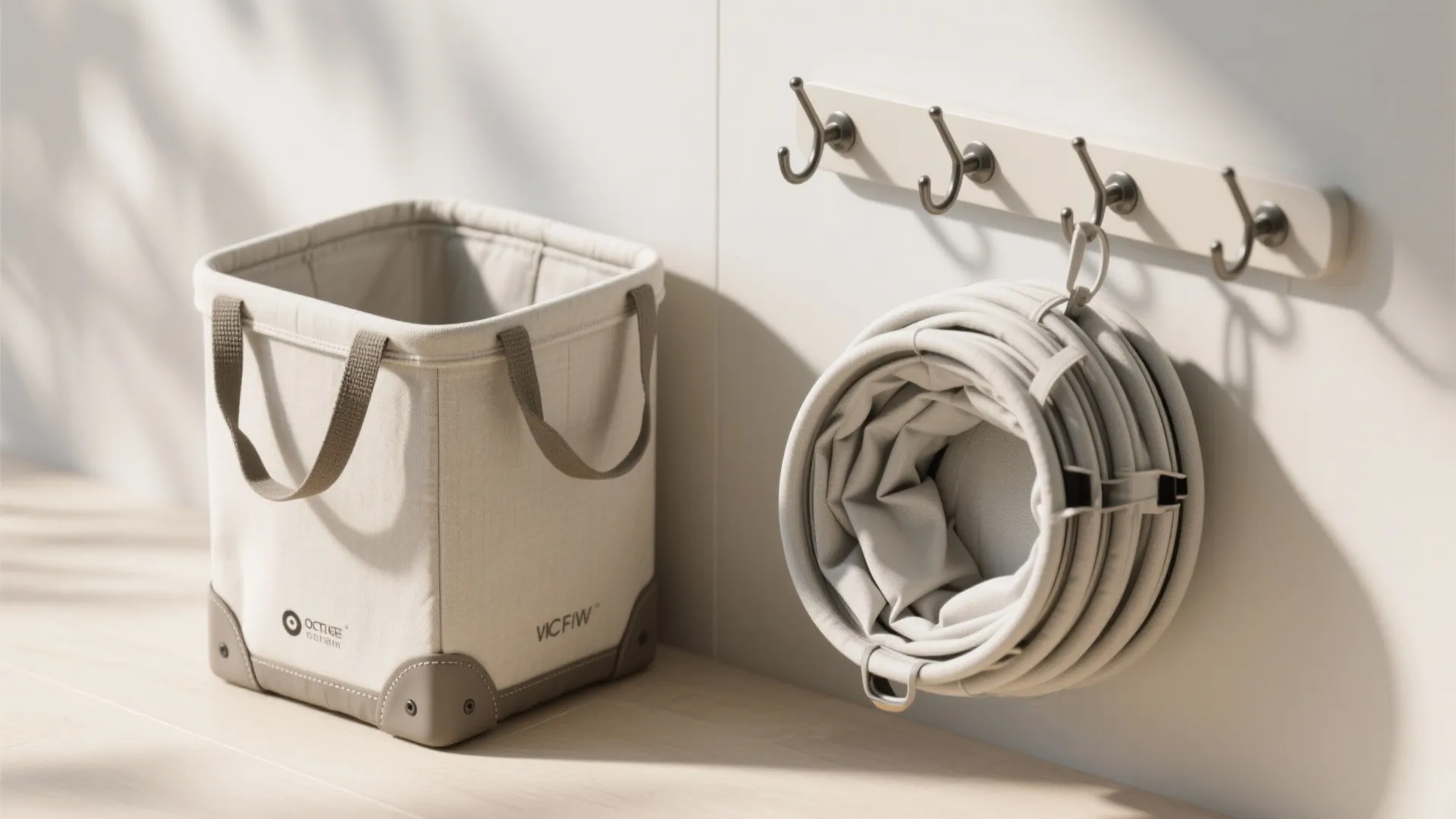 5. Portable, collapsible baskets for flexible living