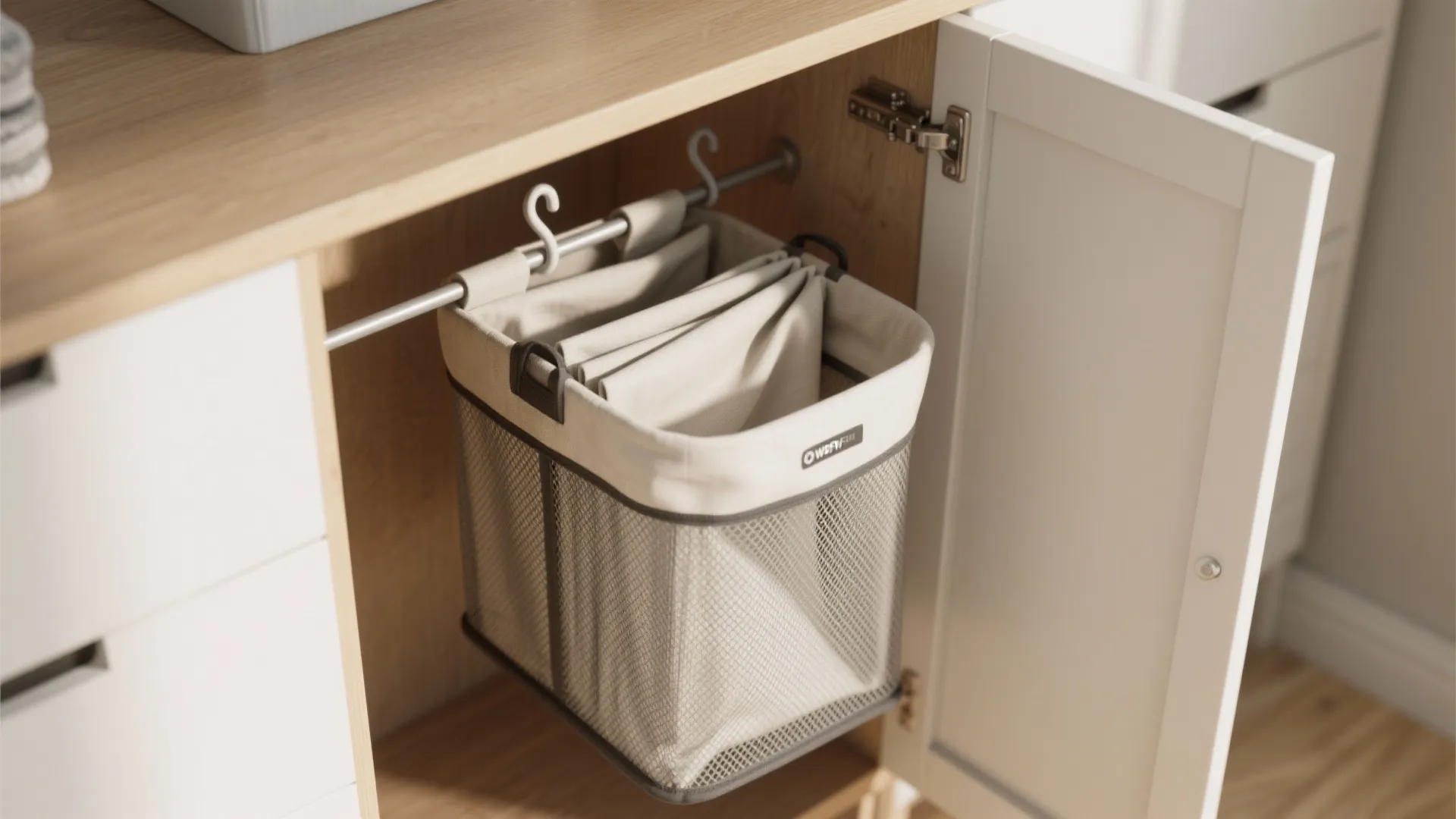 4. Collapsible Mesh Hanging Hamper