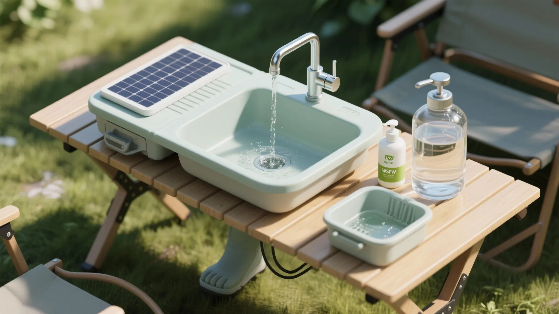 5. Collapsible sink and water station