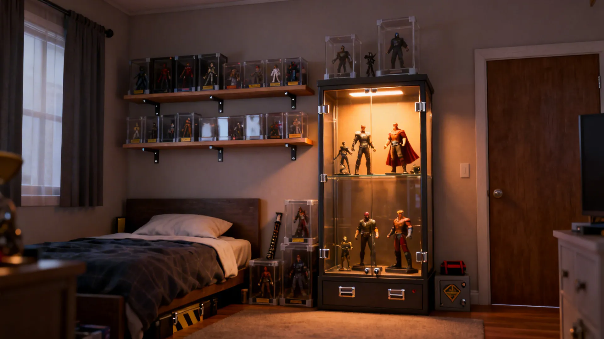 5. Playful Collectible Display with Safe Mounts