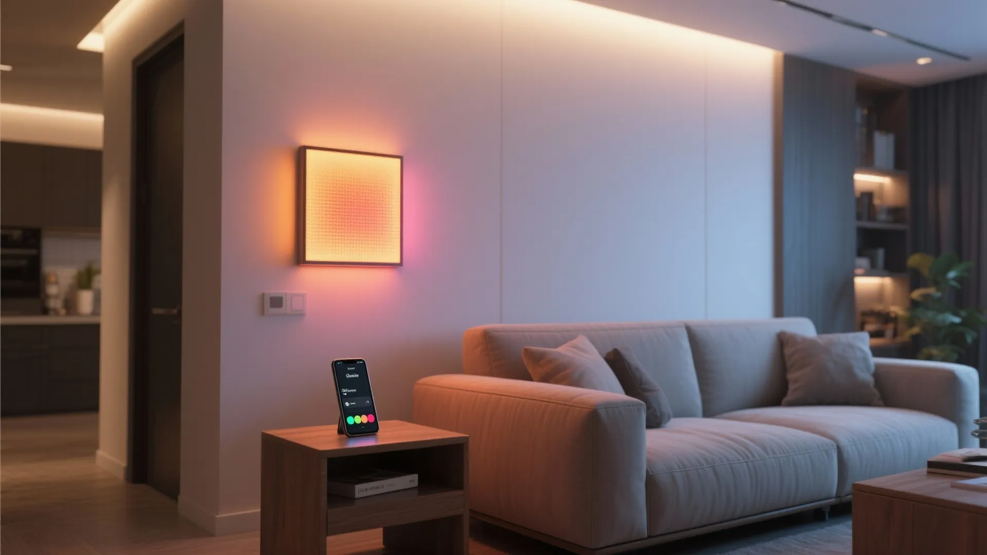 5. Color-Accent LED Panels and Smart Lighting