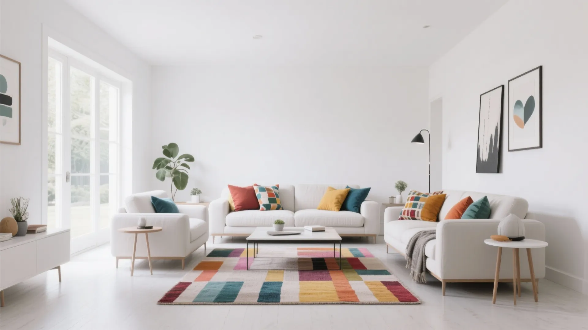 9. Pops of Color with Soft Furnishings