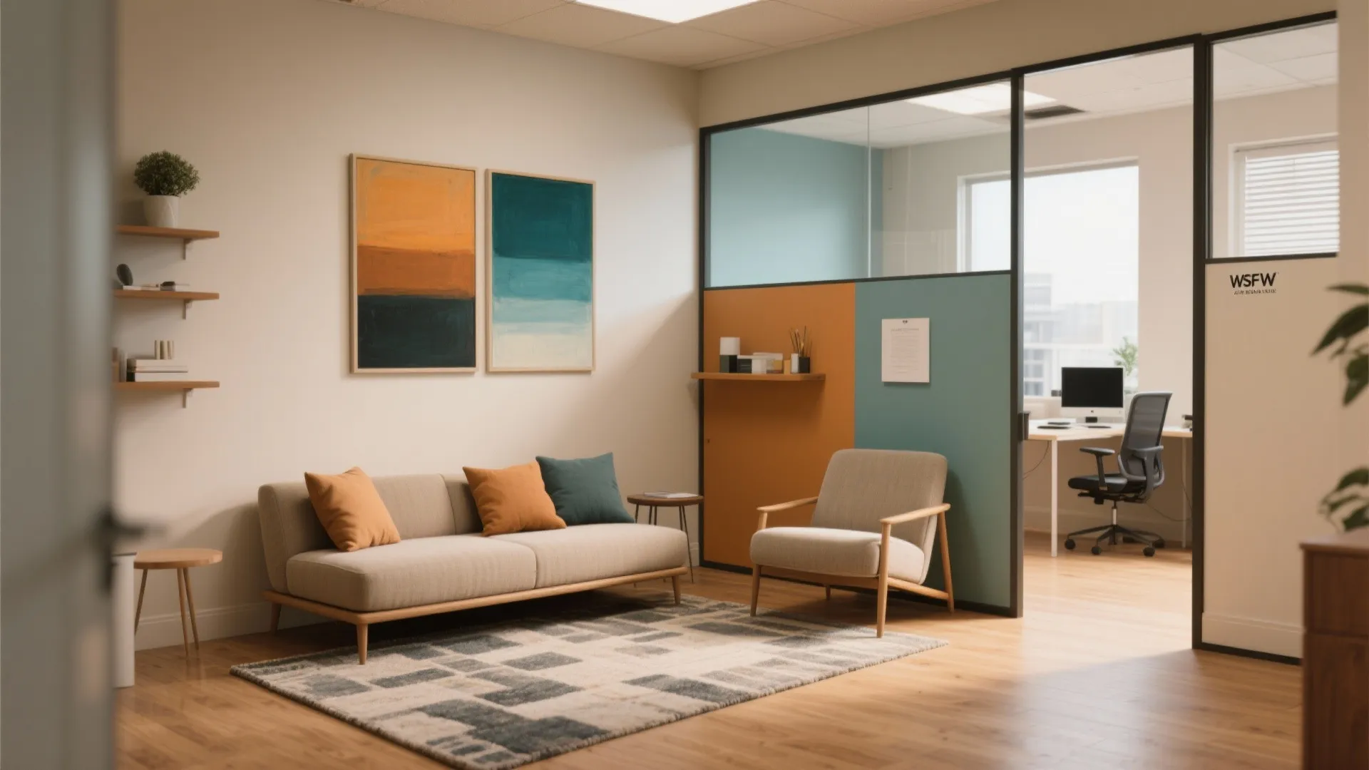 1. Color-anchored paintings to define zones