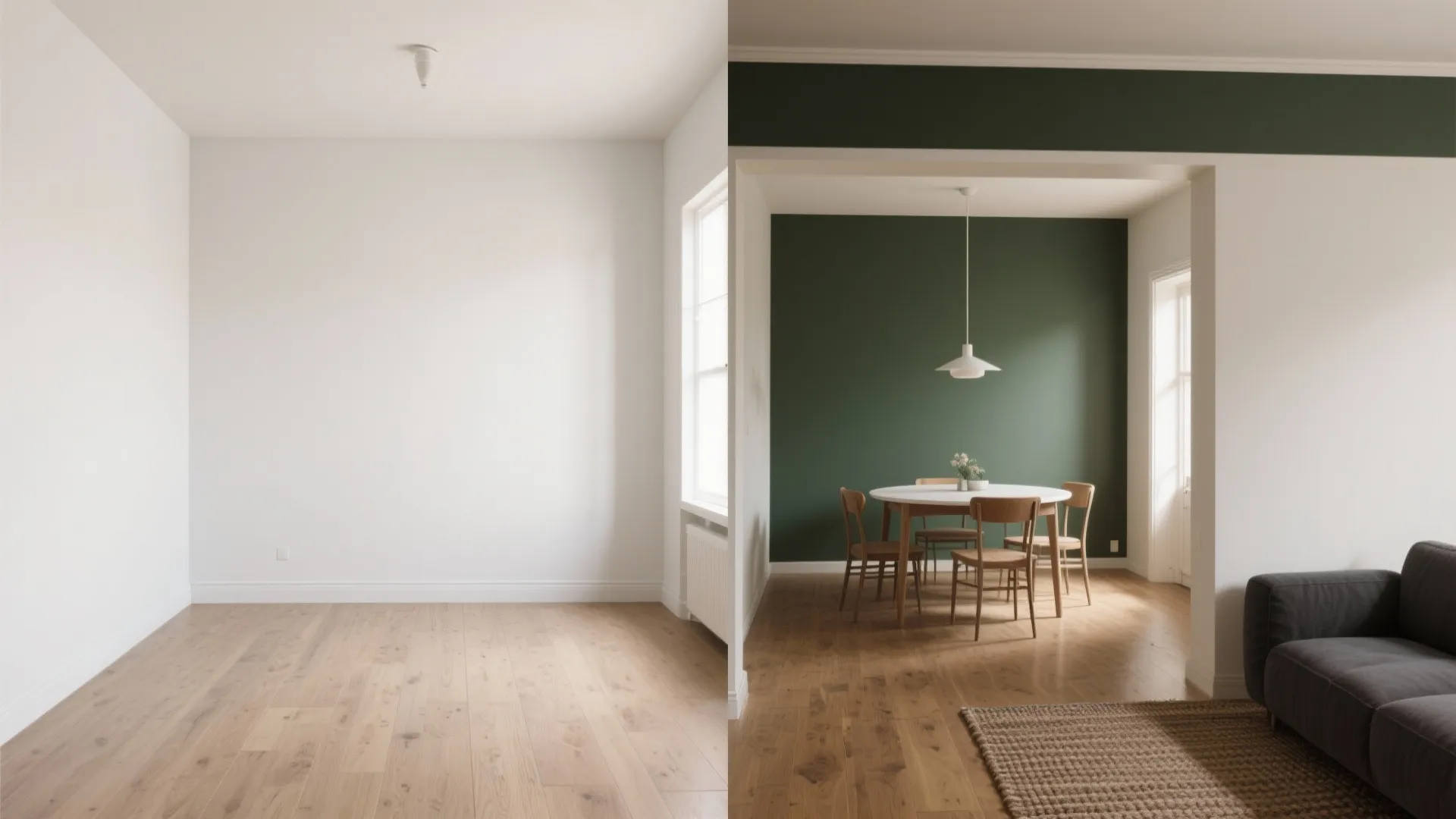 Color blocking, ceiling lines, and flooring transitions