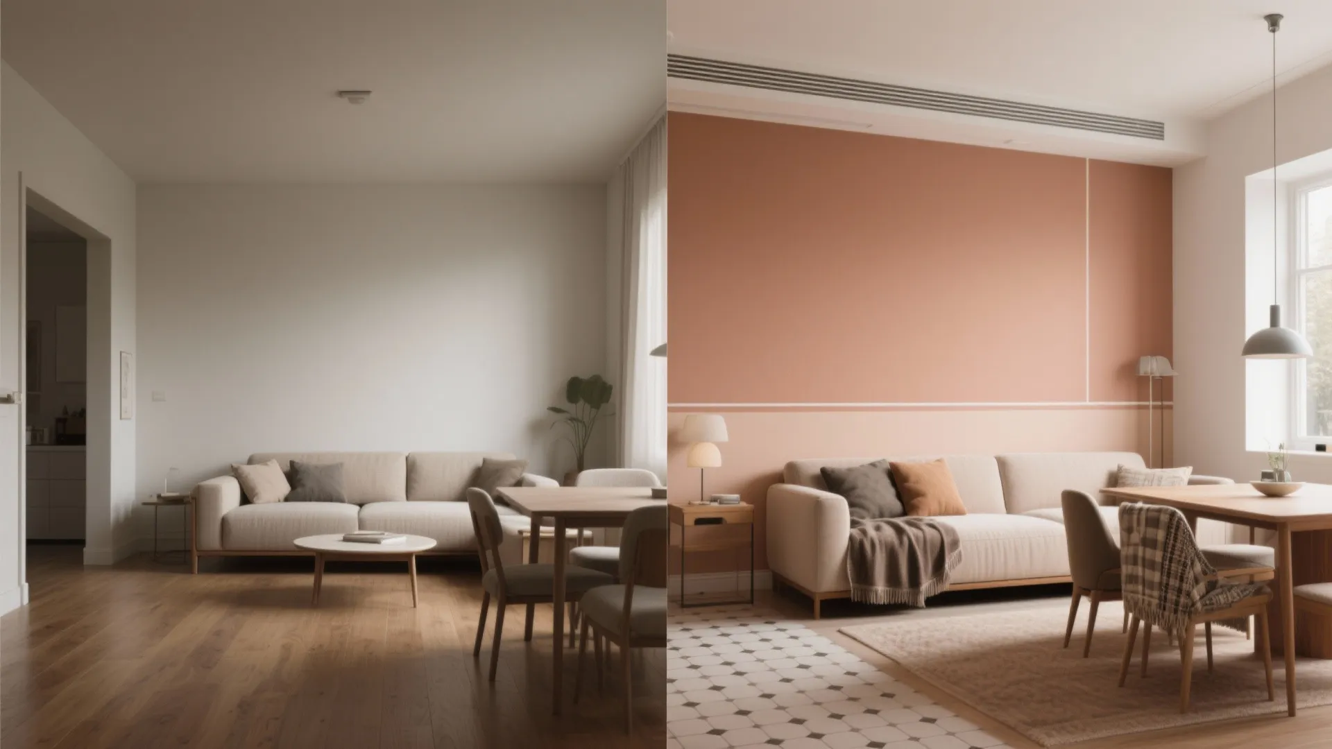 Tip 5: Color-block zones with material transitions