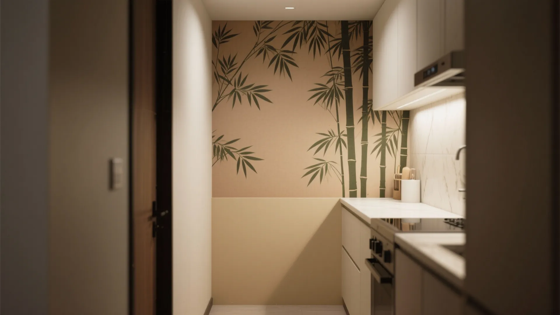 Bamboo + Color Blocking for Bold, Compact Rooms