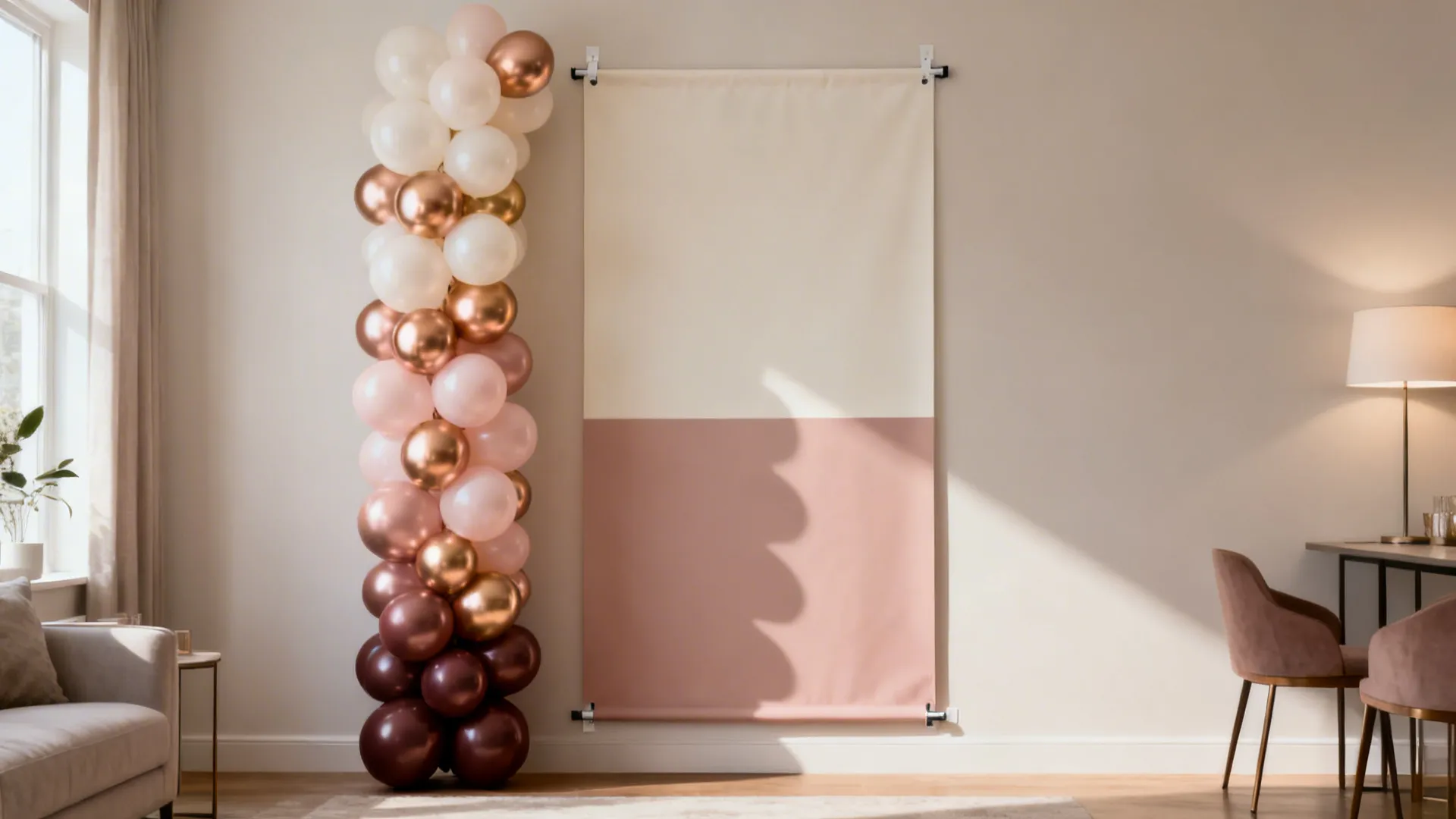 5) Color-Blocked Palette + Photo-Ready Backdrop