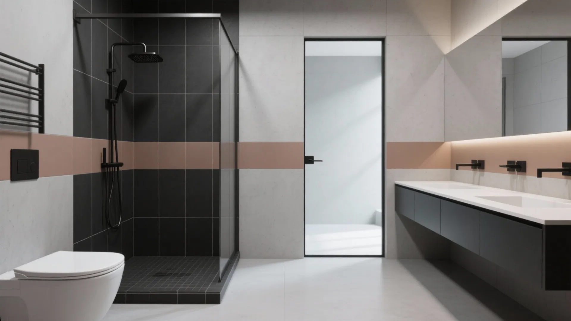 Color-Blocking to Zone the Bathroom with Confidence