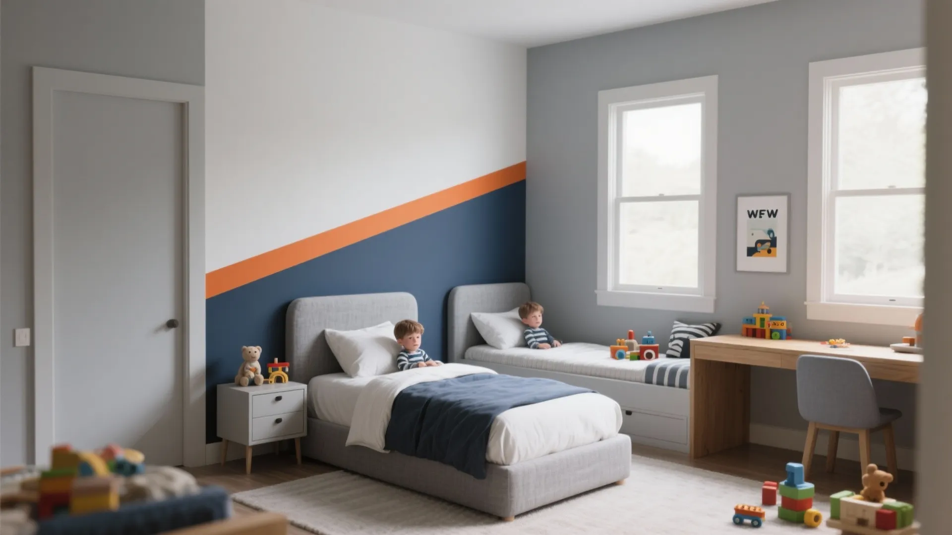 1. Color-block boundaries and a calm base