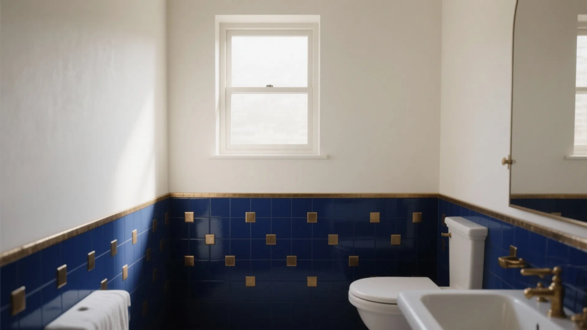 Color-Block Dado: Deep Base, Pale Walls