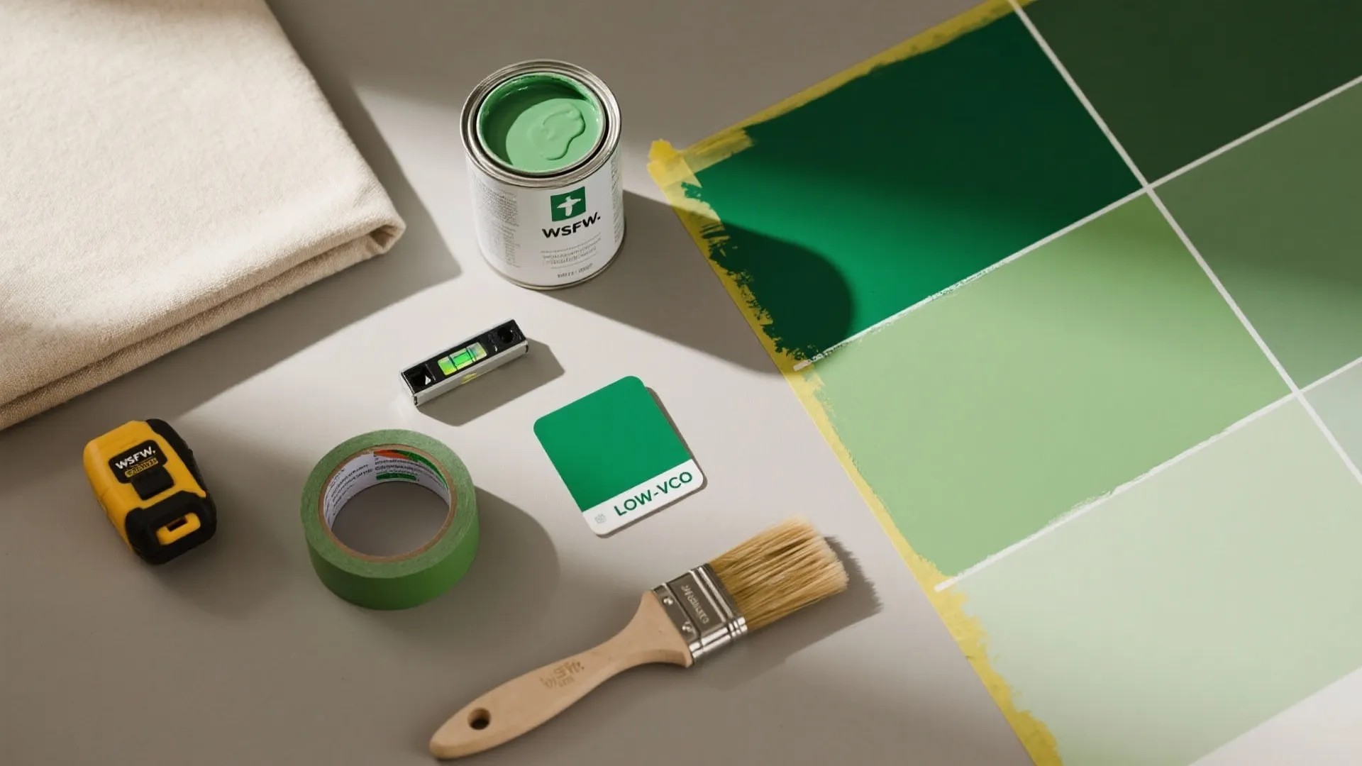 Color-Blocked Wall Art and Painted Frames