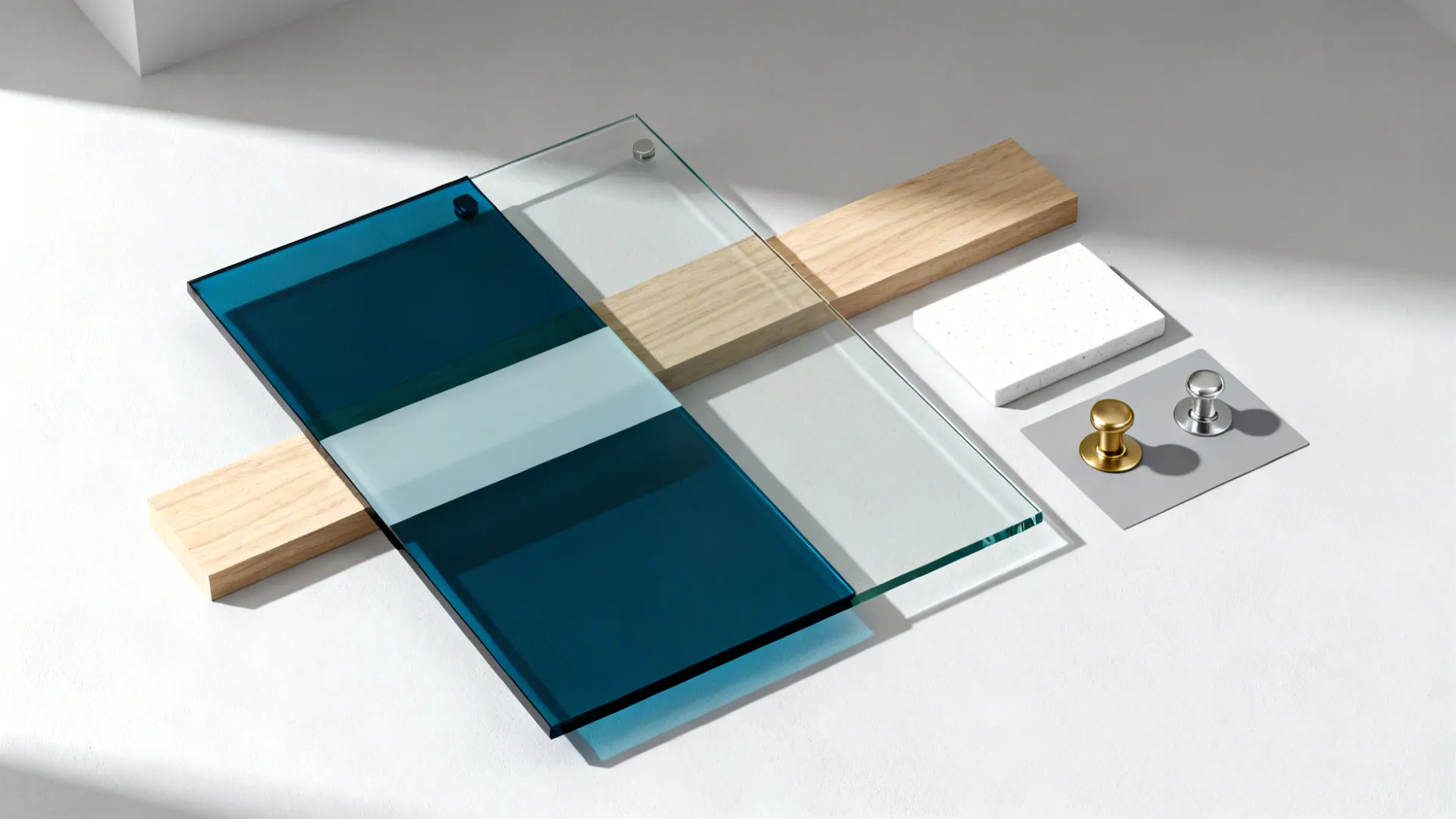 Color-Blocked Glass to Zone the Kitchen