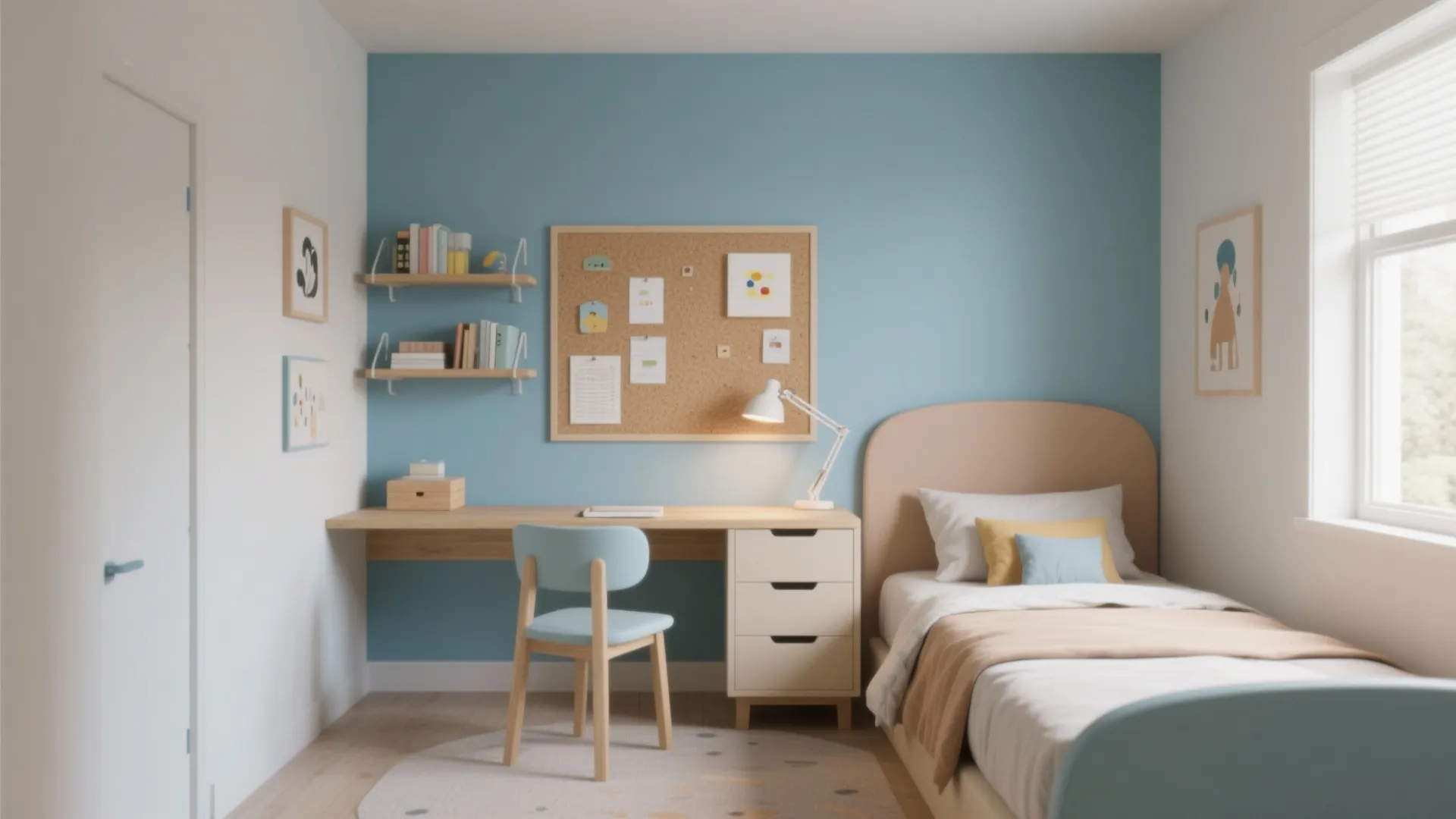 Color-Blocked Calm with a Learning Nook