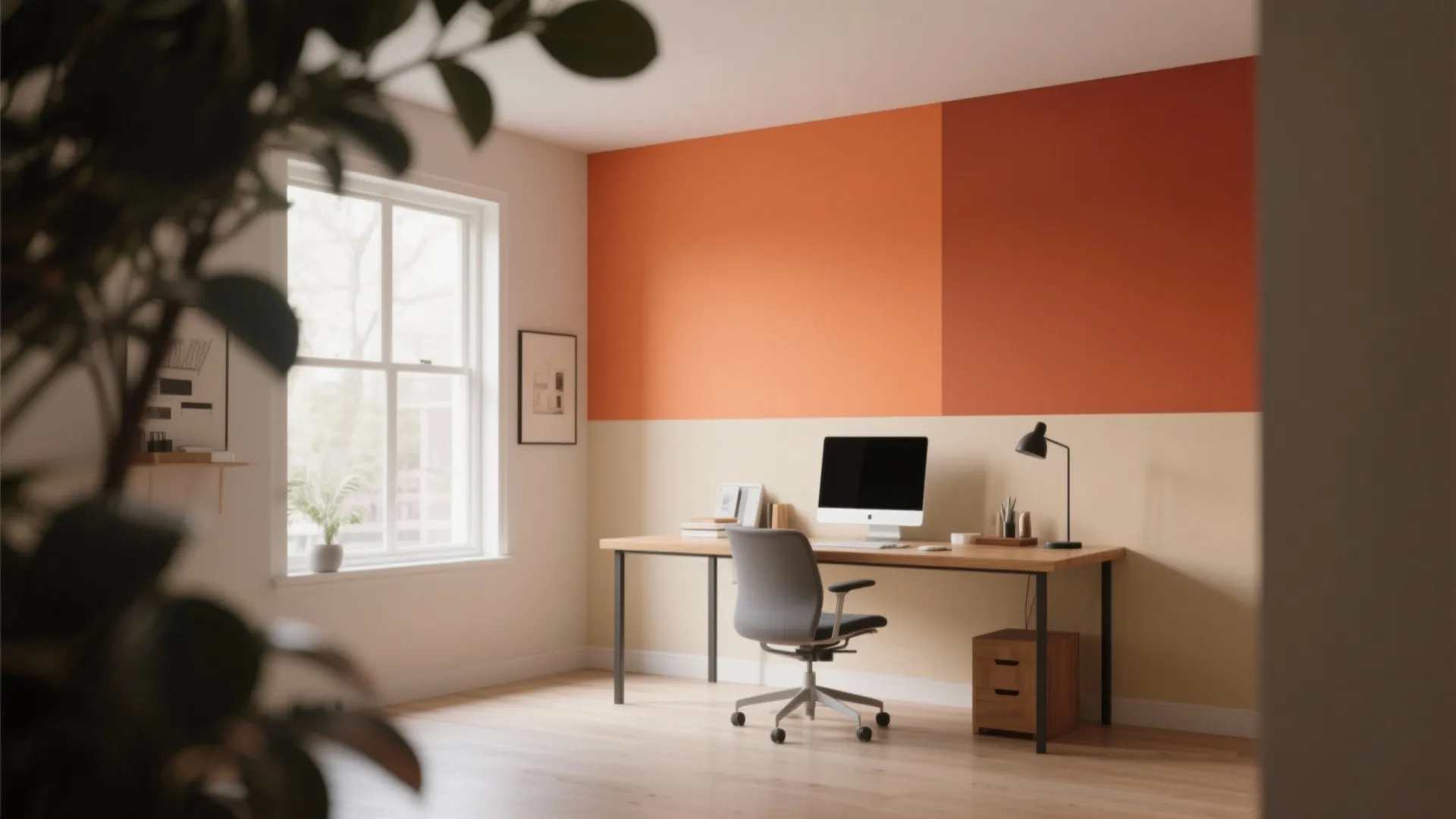 9. Color-blocked Accent Wall