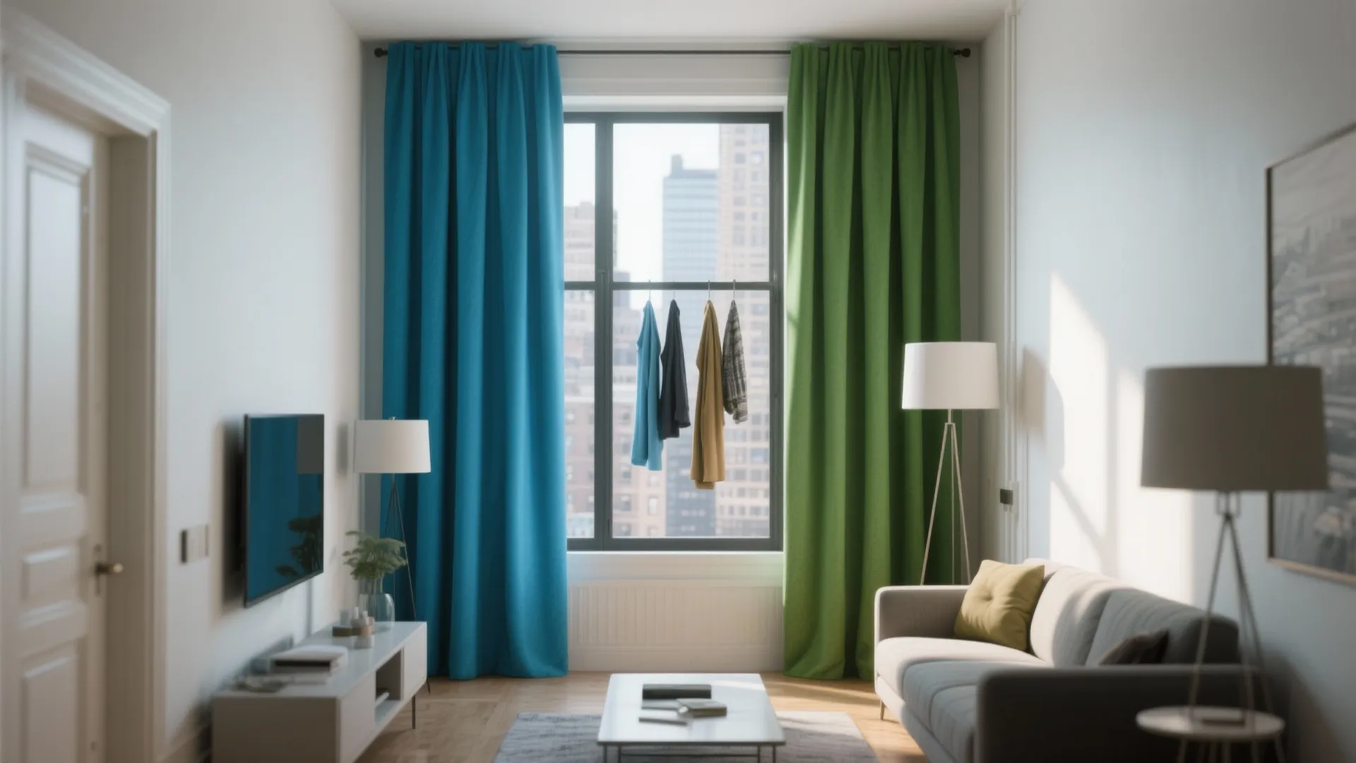 2. Color-Blocked Panels for Visual Width