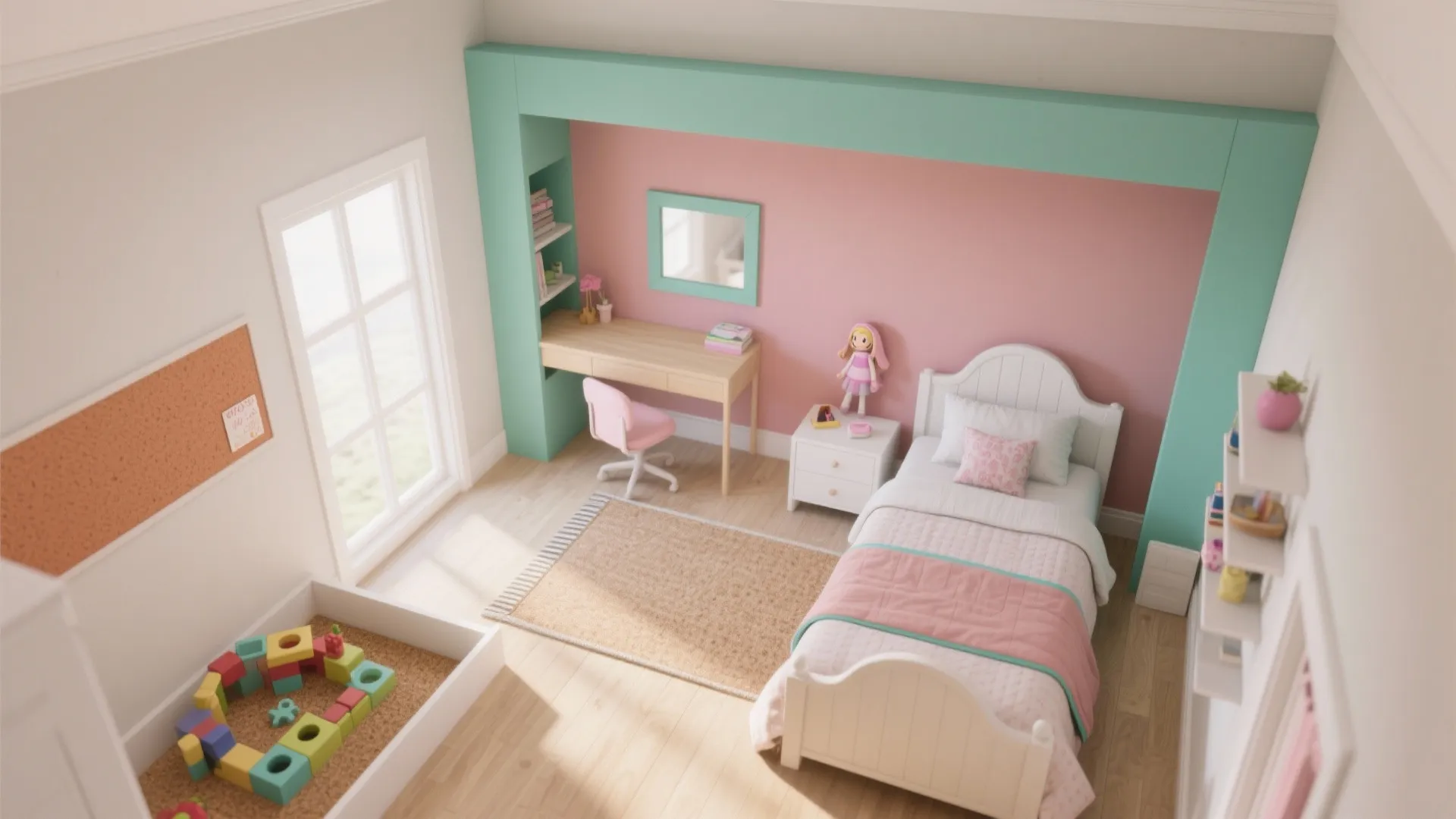 Smart Color-Blocking to Zone a Small Room