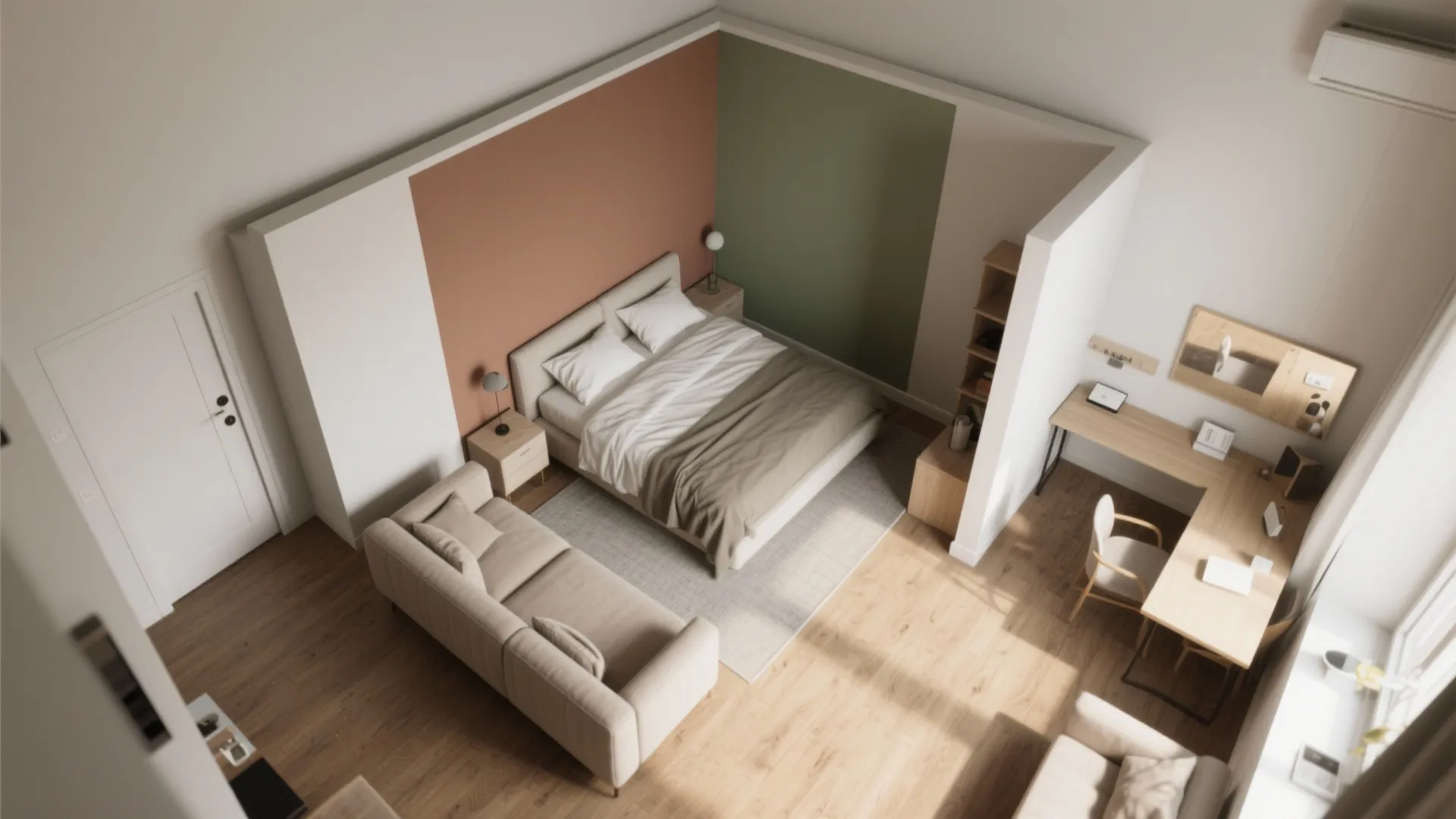 Color Blocking To Define Small Spaces