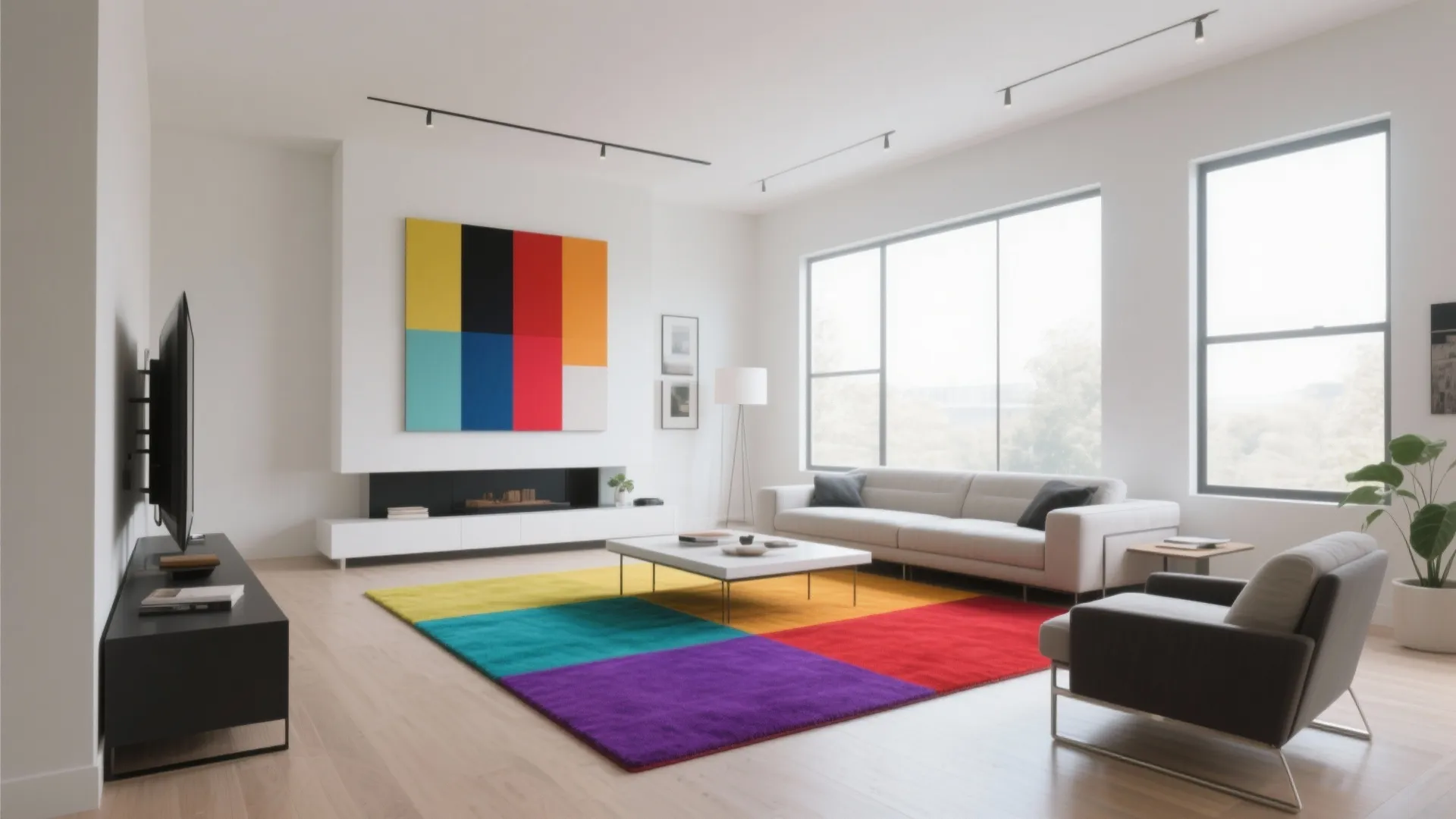 4. Color-Blocked Modernism