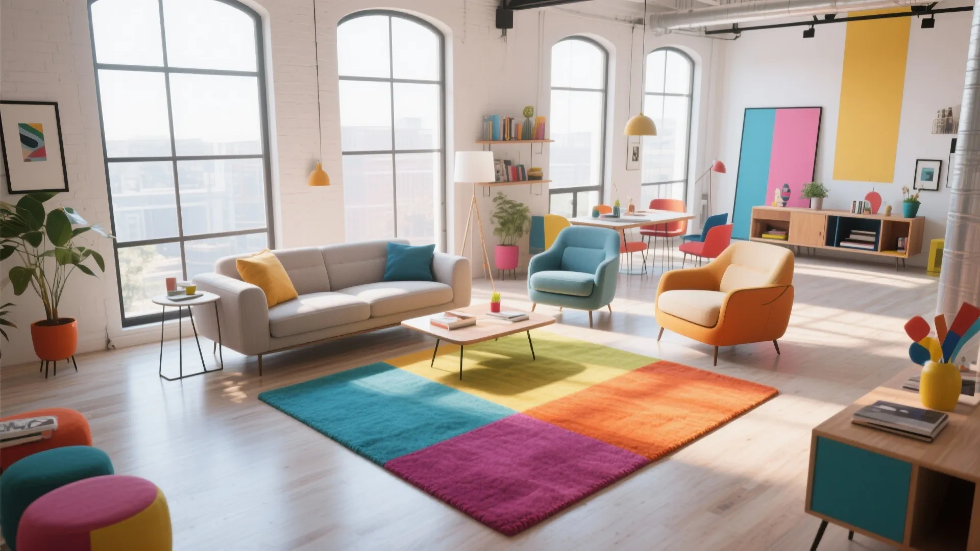 Color-Blocked Rugs