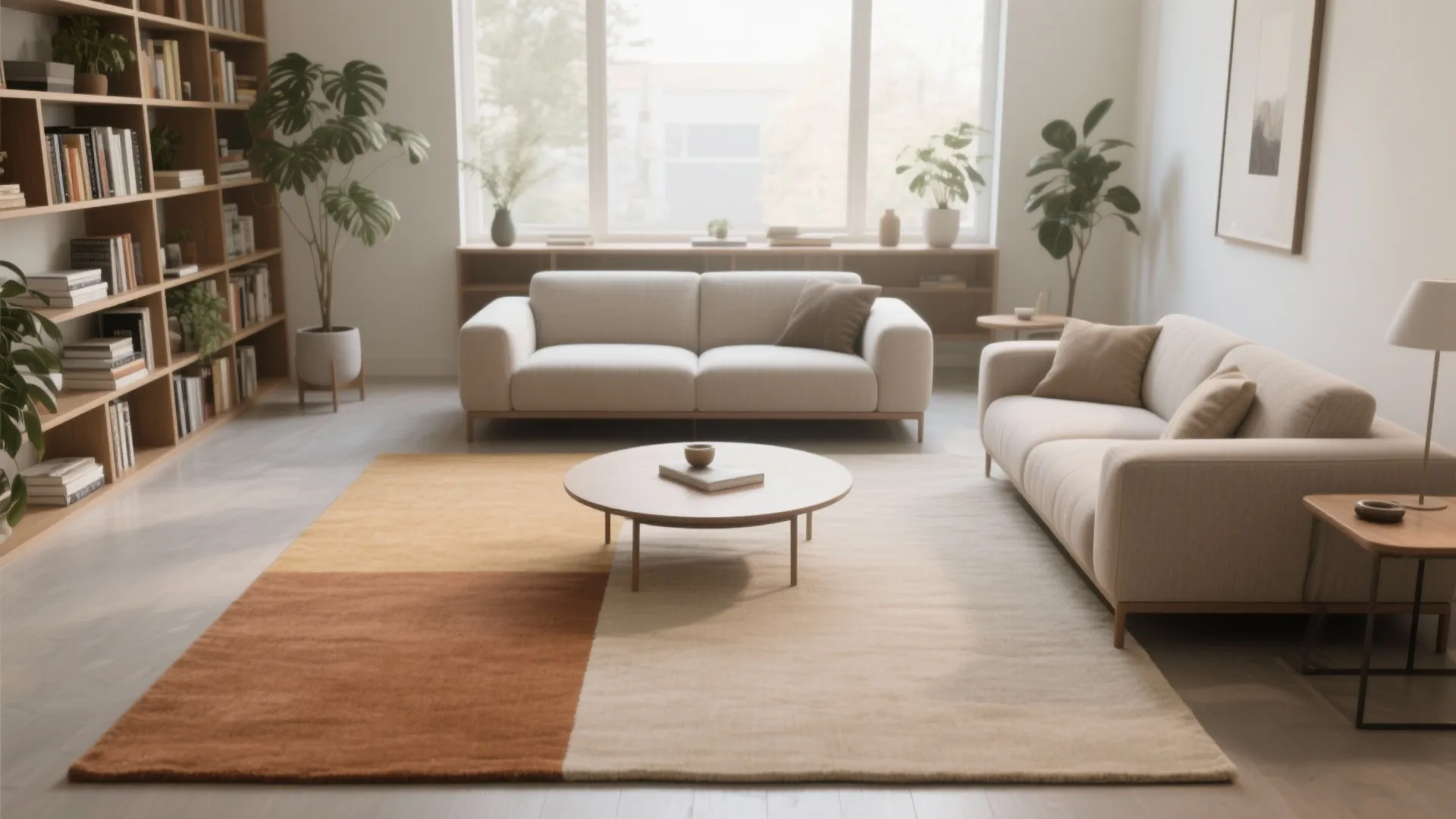 Color-Blocking Rugs for Visual Balance