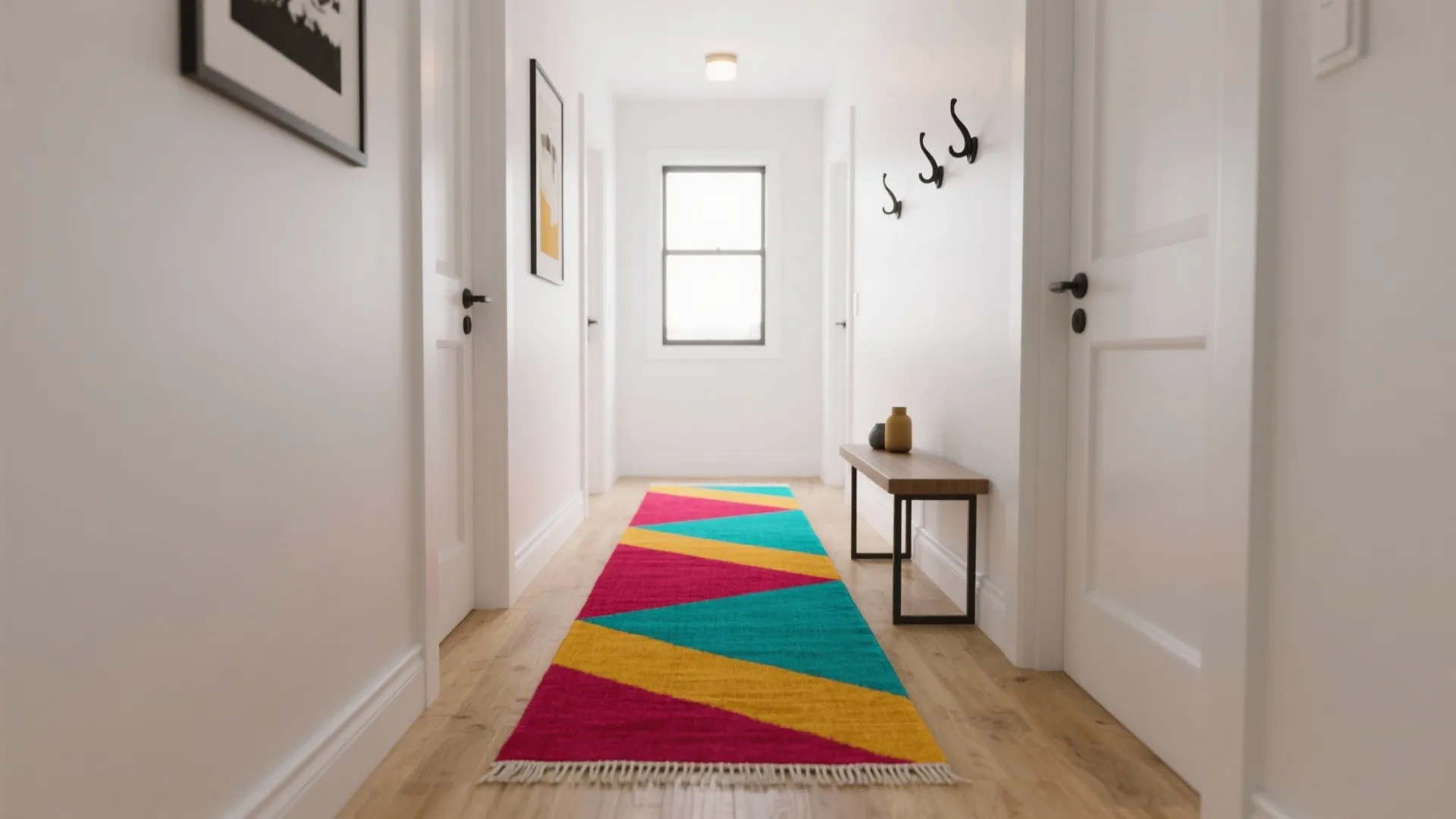 Color-Blocked Runner and Rug Layers