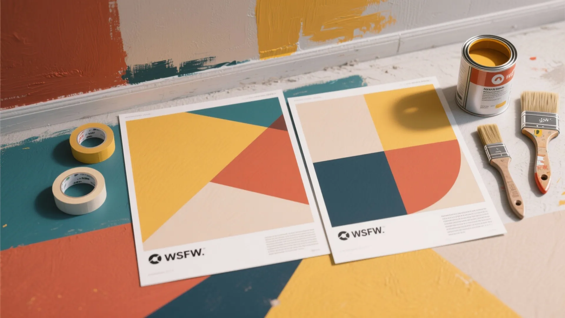 4. Abstract Color-Block Murals