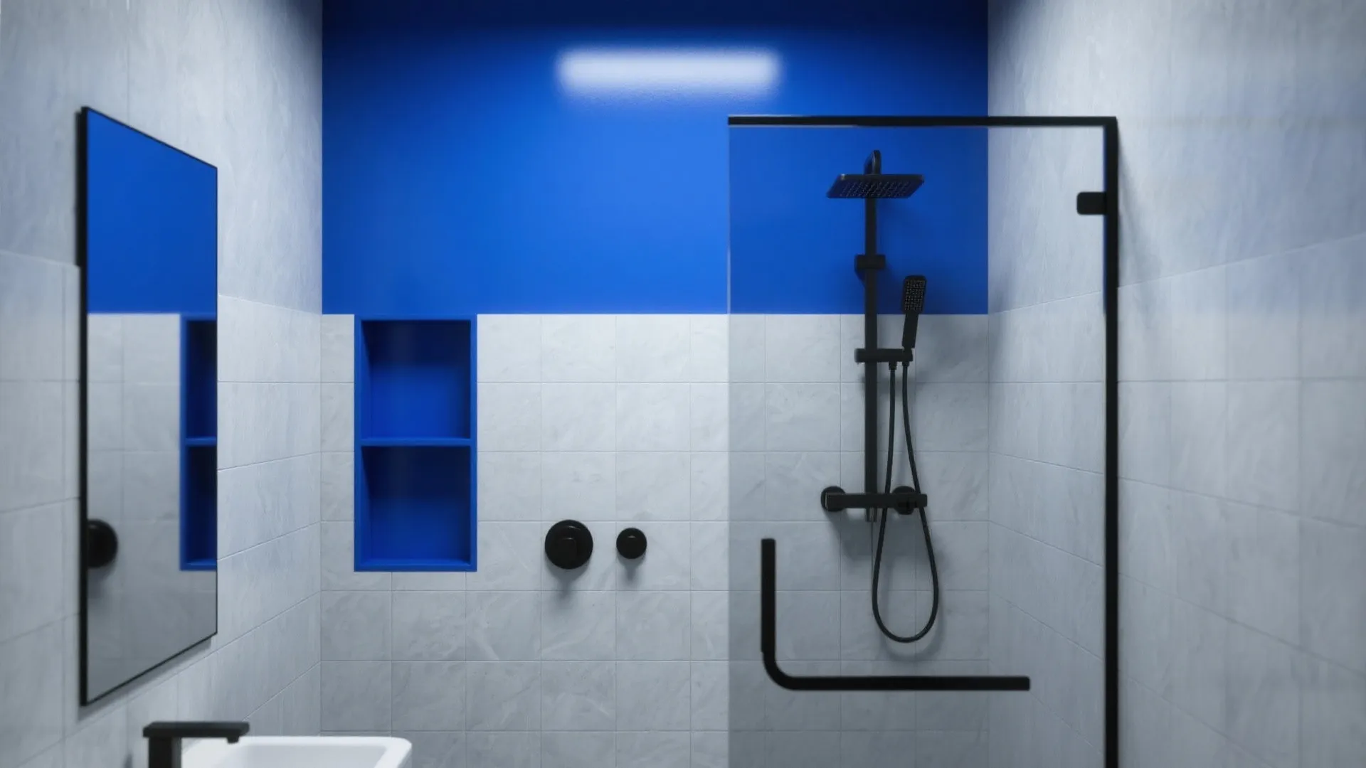 Colour-Blocked Shower Zones