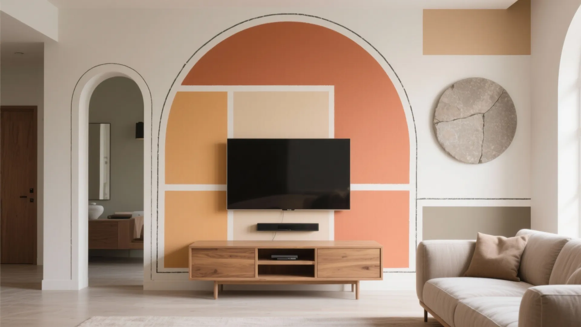 Geometric Color-Block Drawing