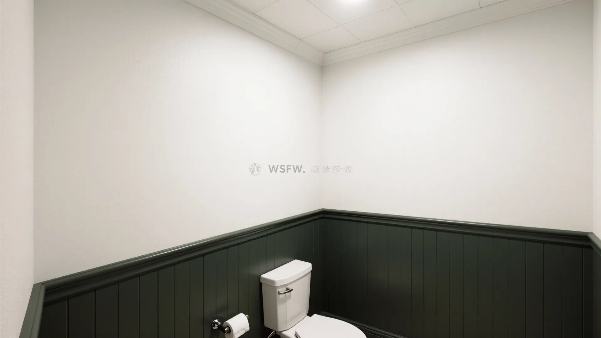 4) Color-Blocked Paint with Wainscot