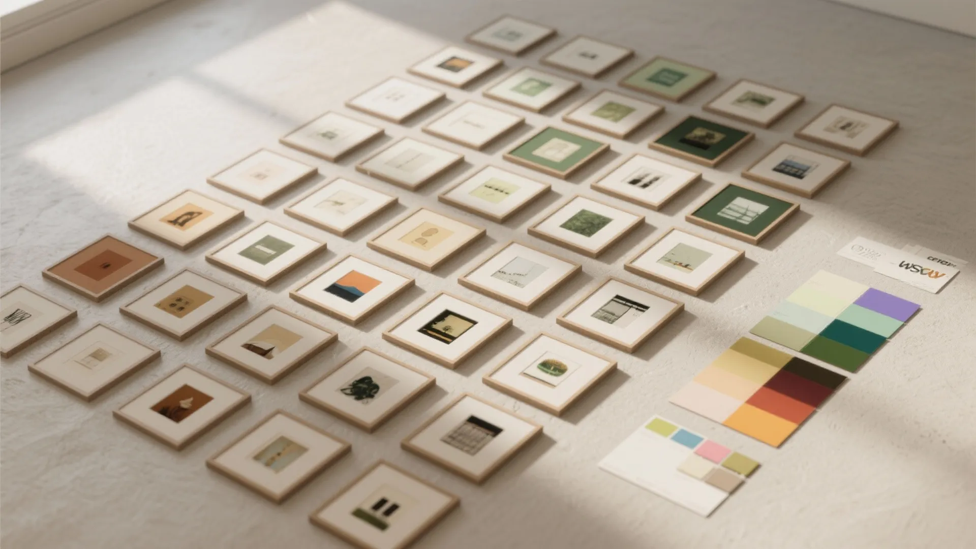 5. Color-Blocking with Multiple Small Works