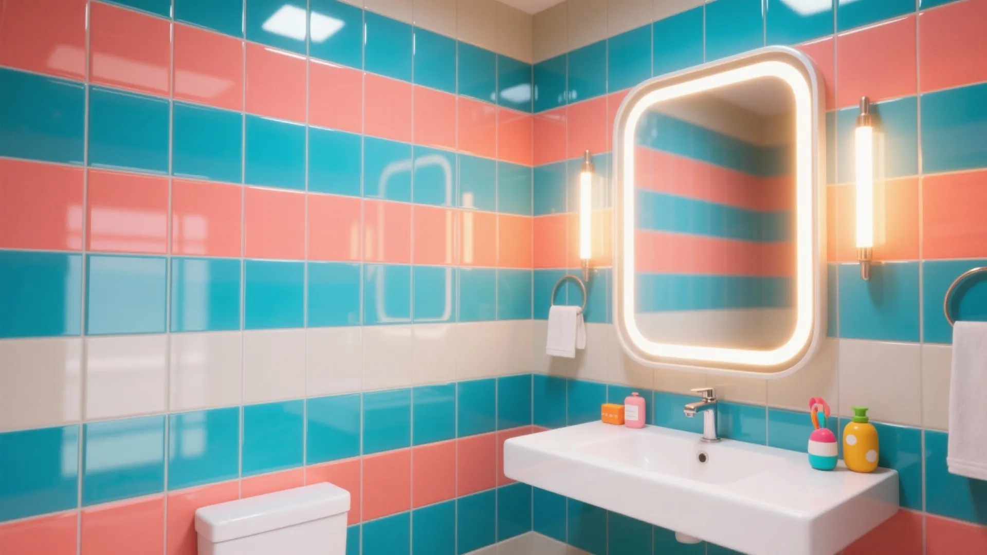 Color-Blocked Glazed Tiles