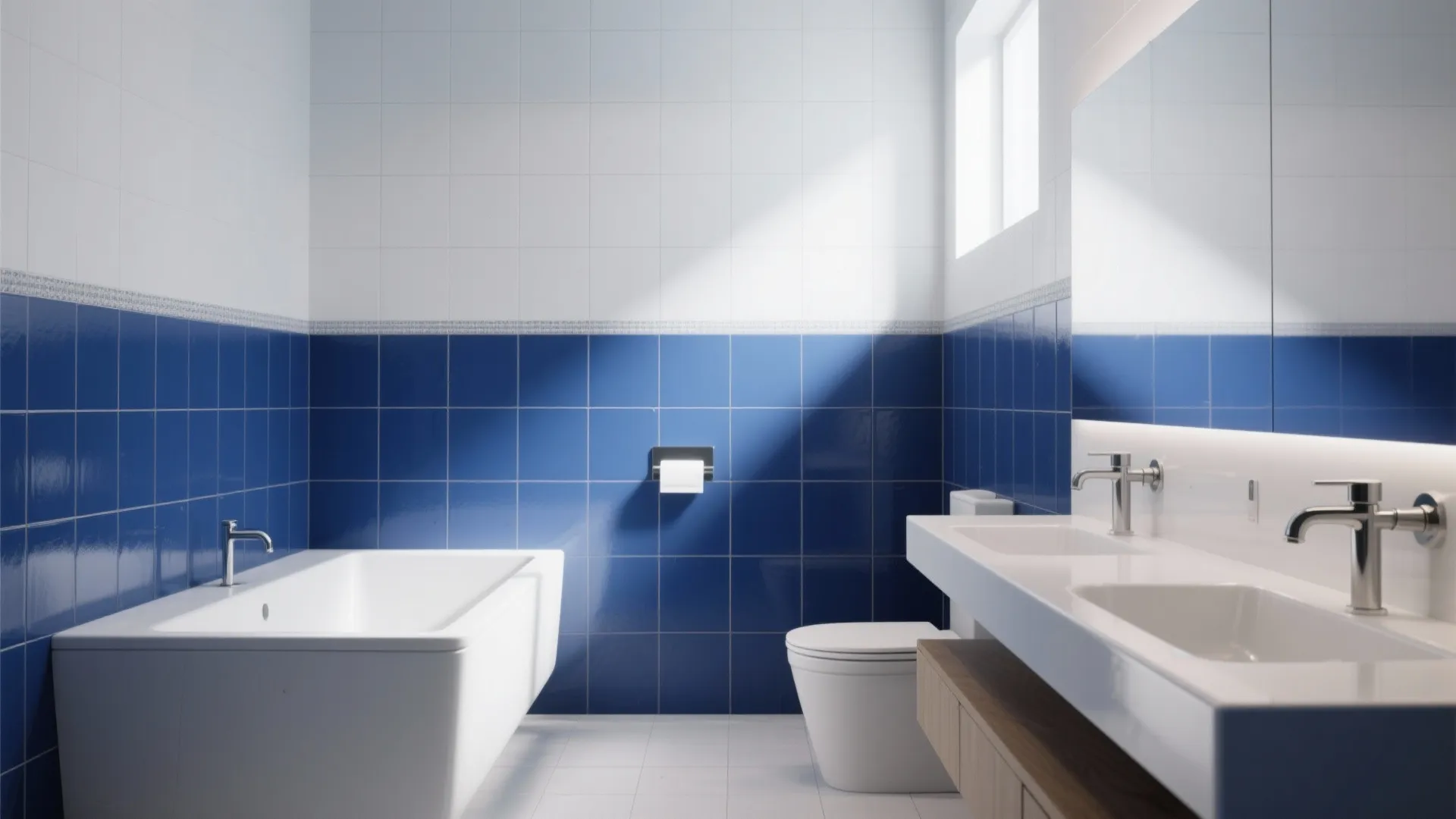 9. Color-Blocked Walls