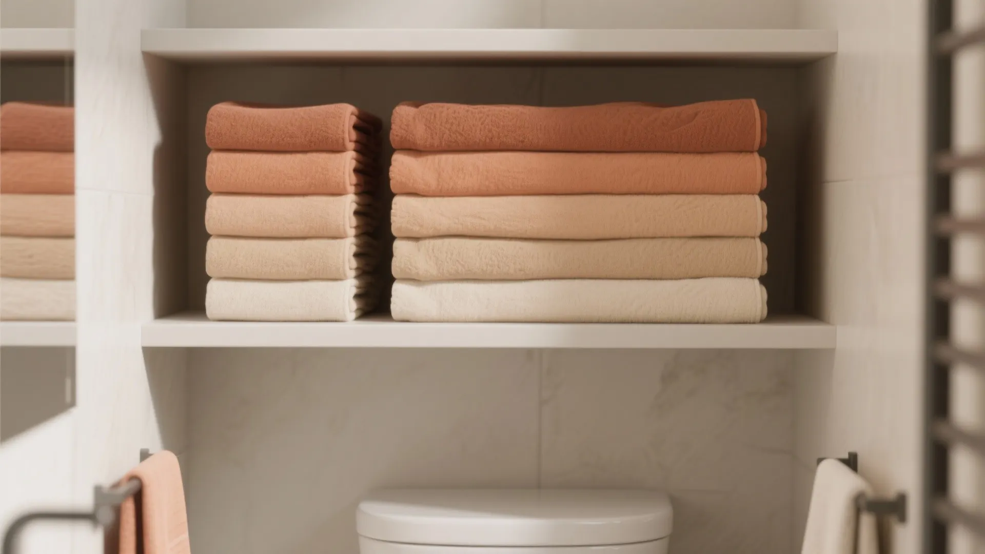 Color-Blocked Towel Stacks