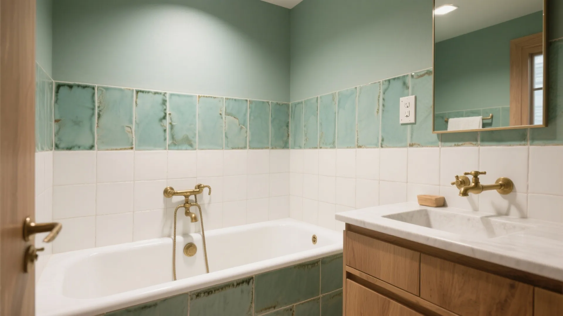 Color-Blocked Zellige or Glazed Ceramic for Character