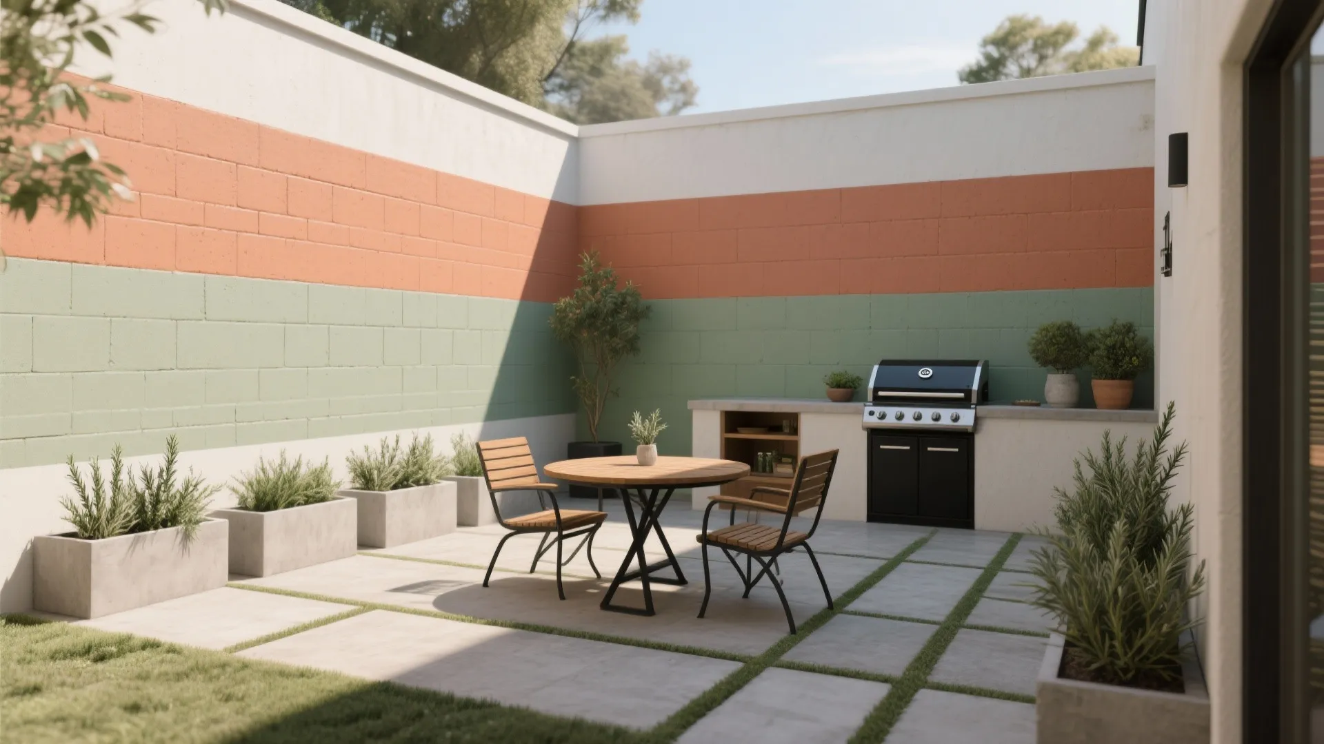 1) Color Blocking to Define Zones