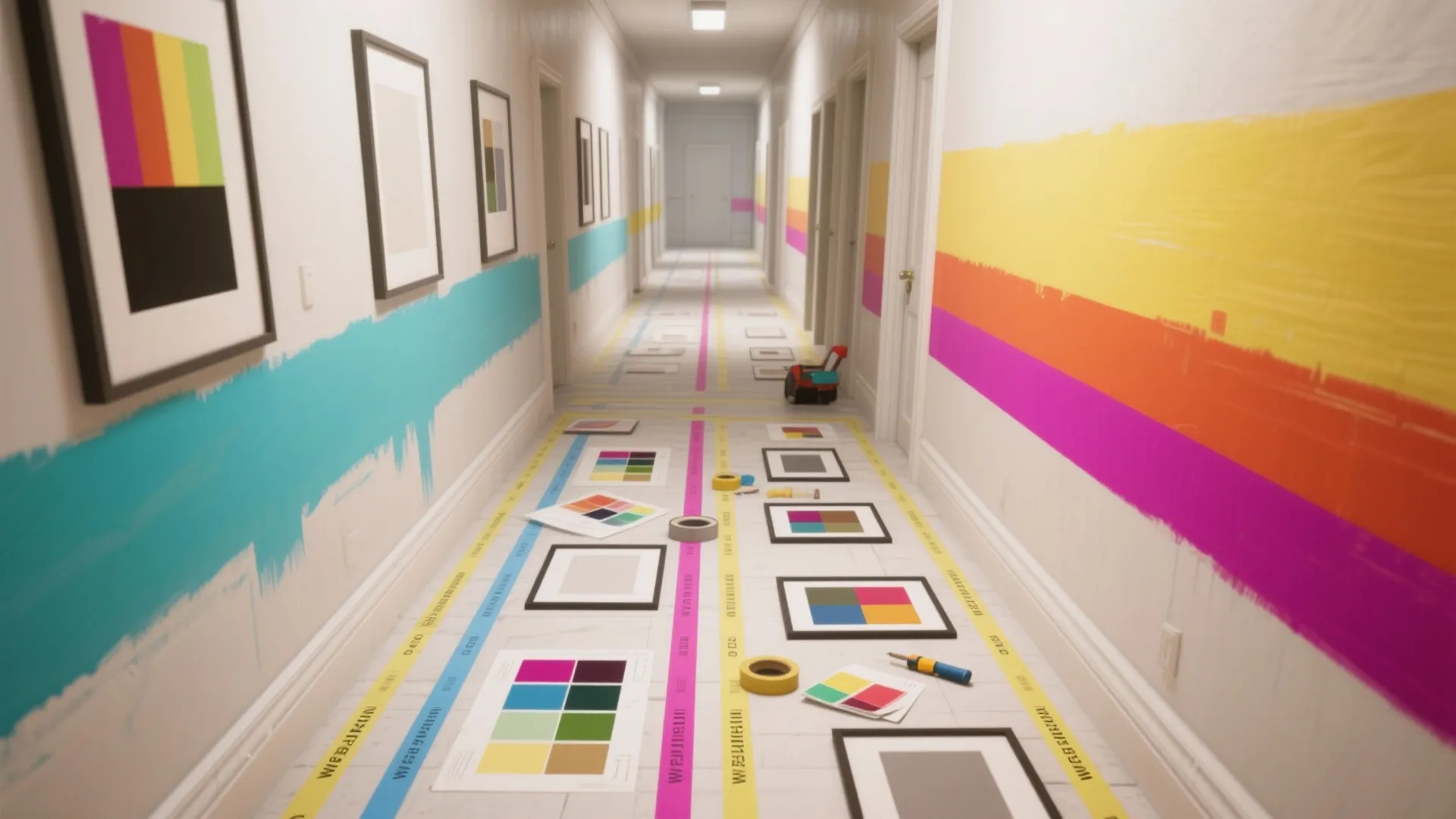 5. Playful Color Blocking or Gallery Stripe