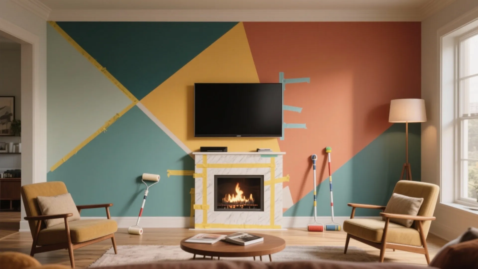 4. Color Blocking and Geometric Accents