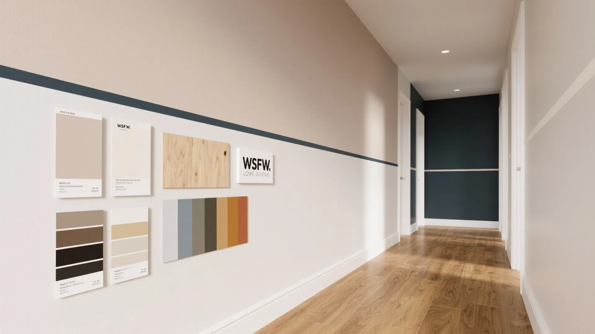 Color blocking that edits the corridor