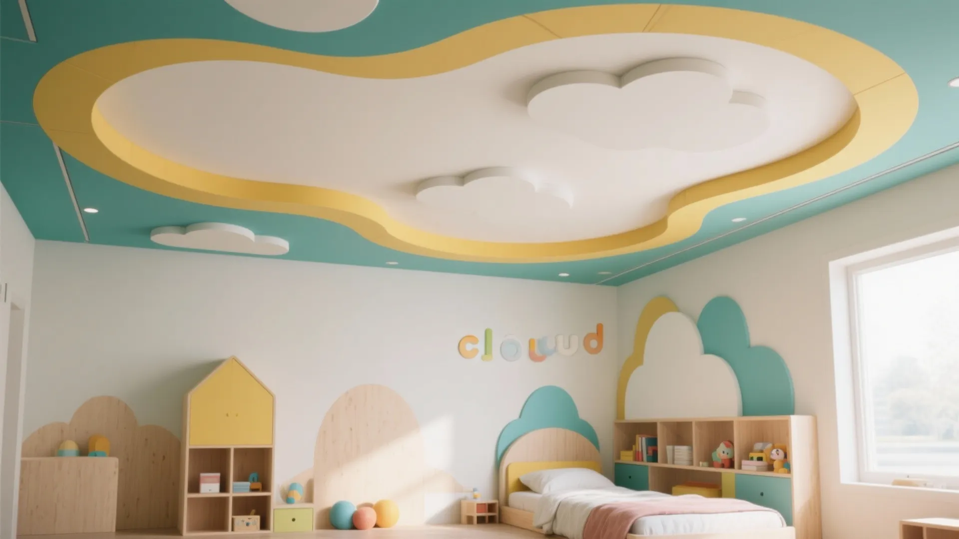 Idea 2: Color-Block Clouds