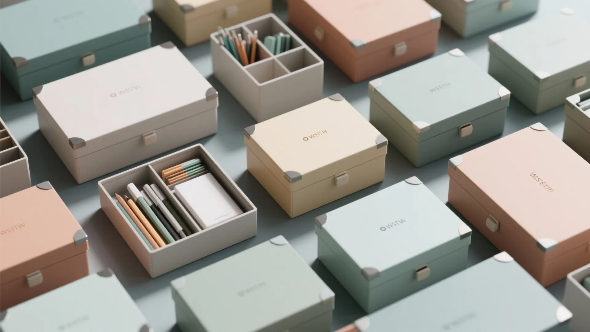9. Color-Coded Storage Boxes