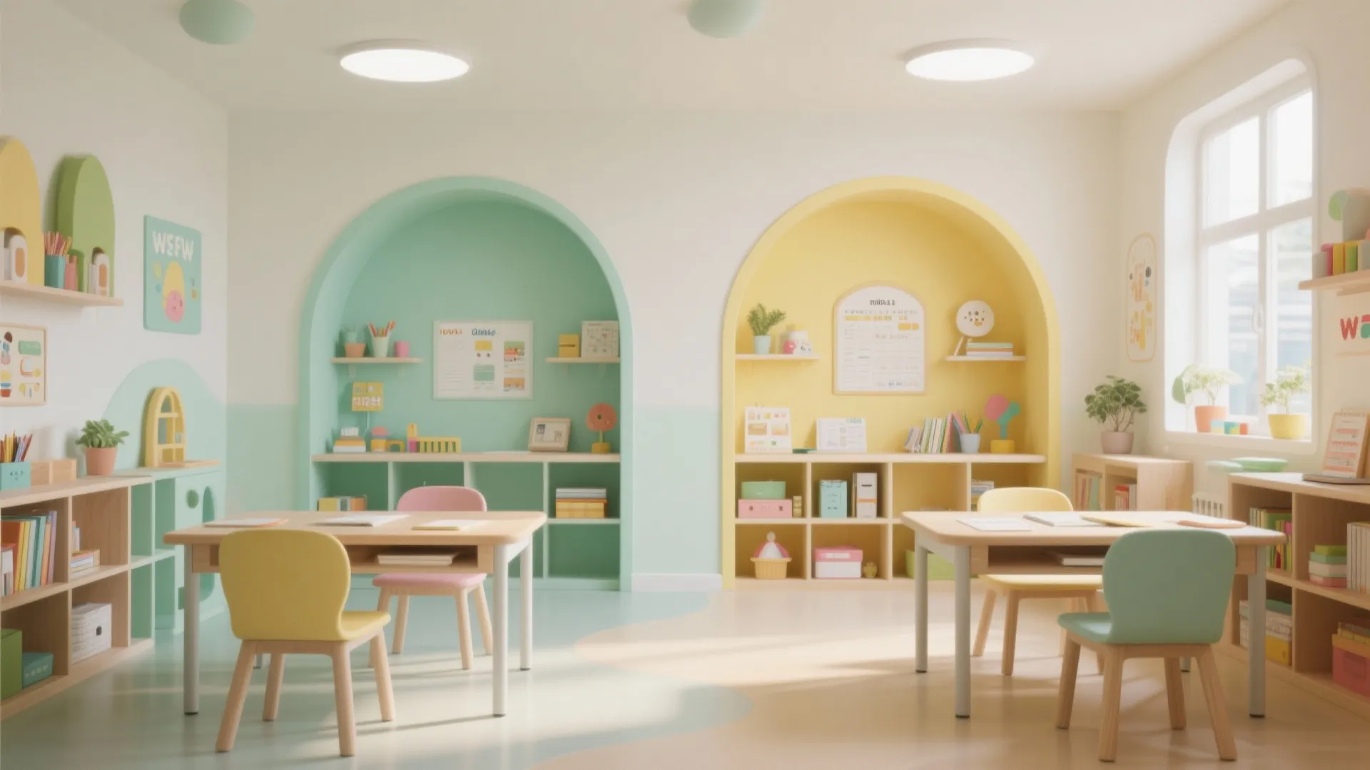 2. Color-Coded Learning Corners