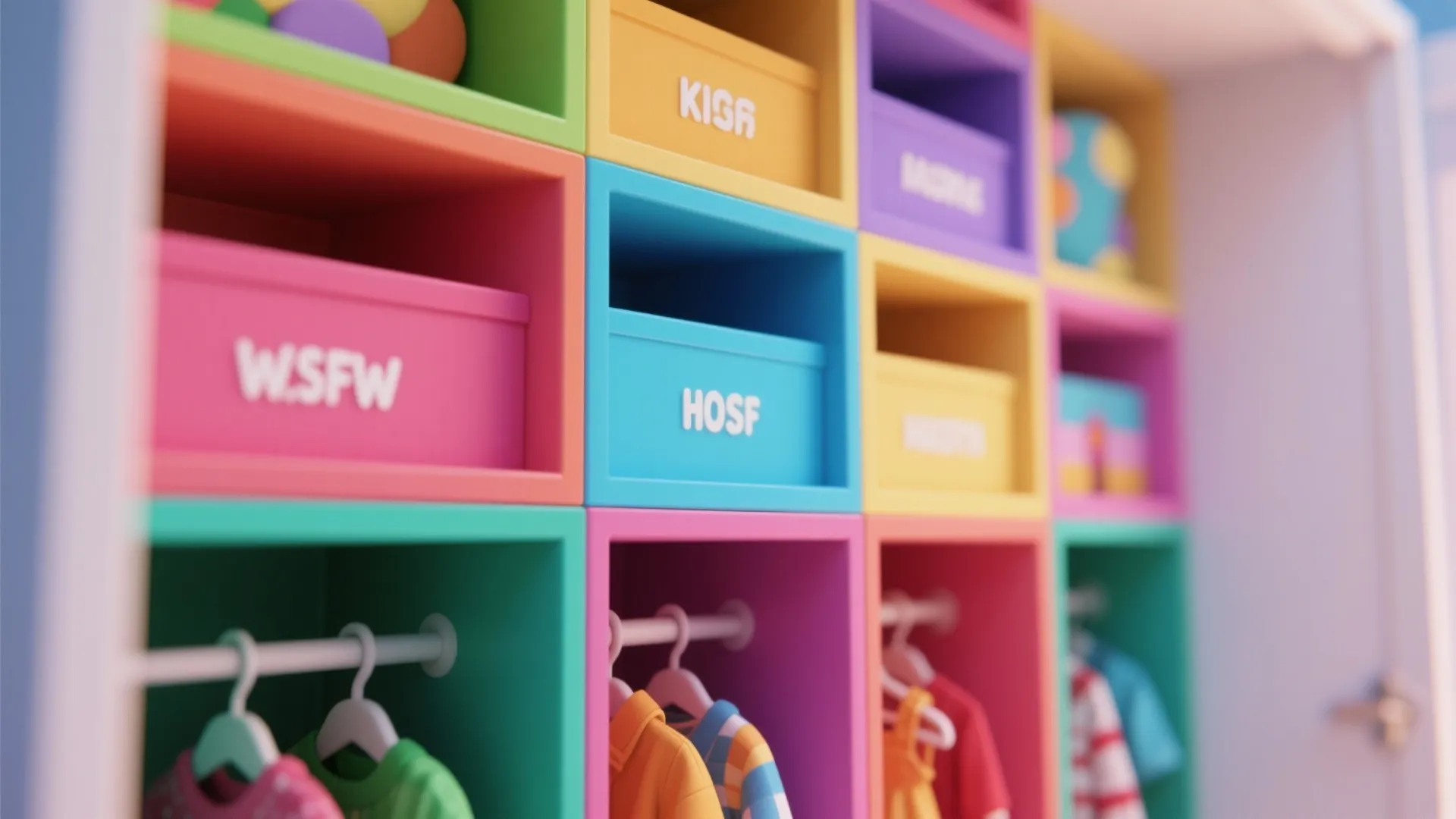 Wardrobes with Color-Coded Storage