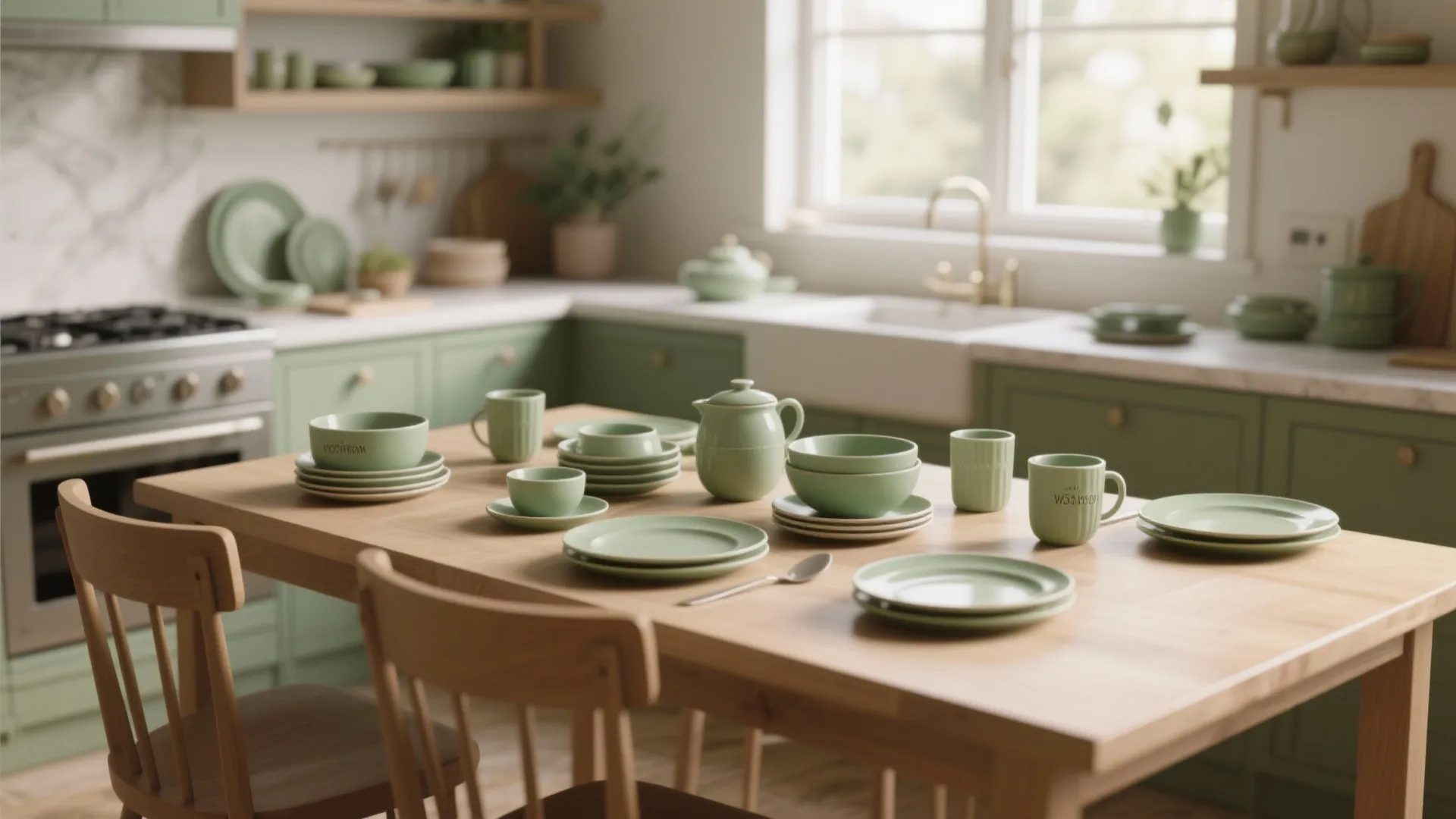 5. Color-Coordinated Dinnerware