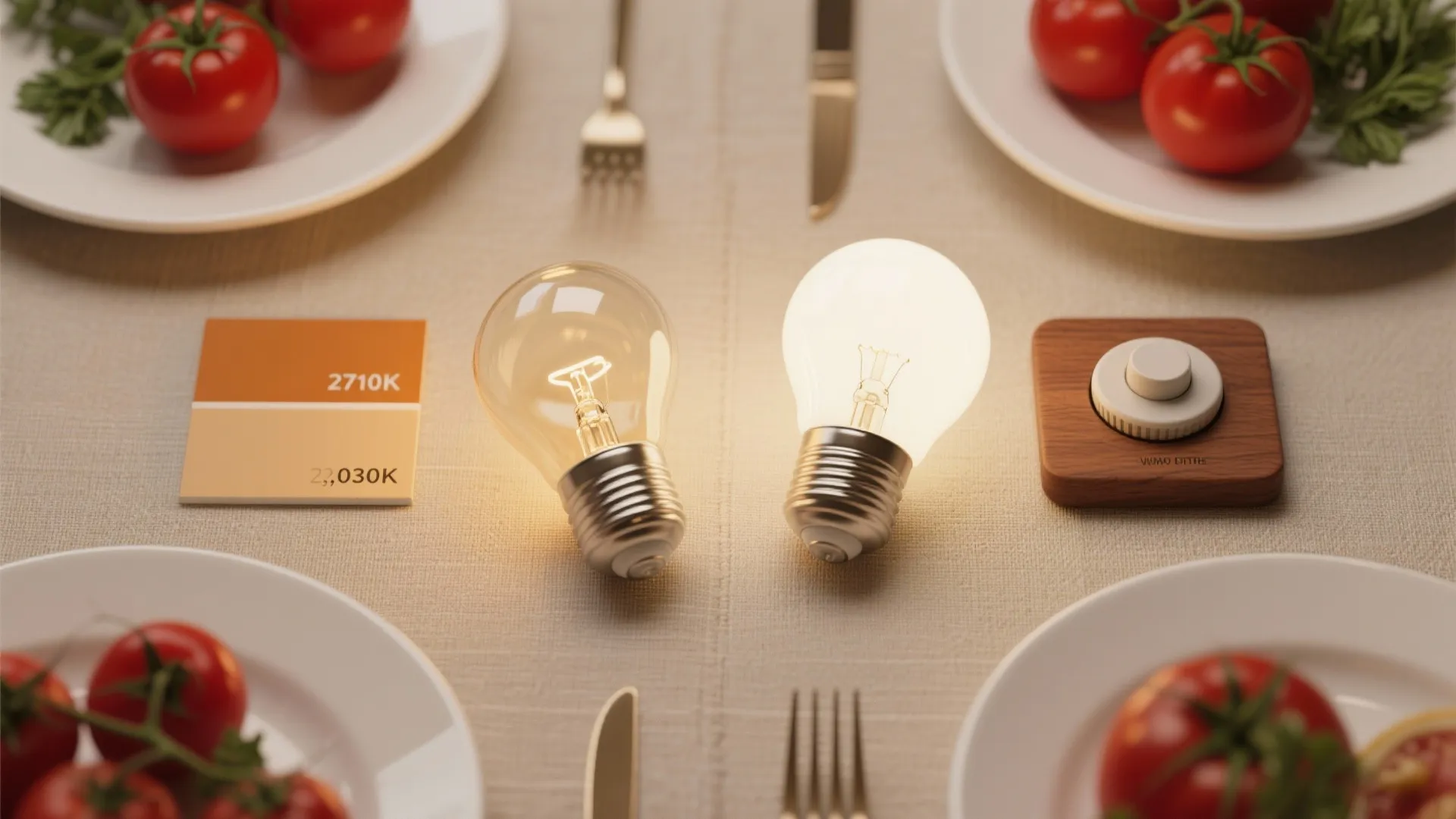 Color That Flatters Food: CCT, CRI, and Dimming