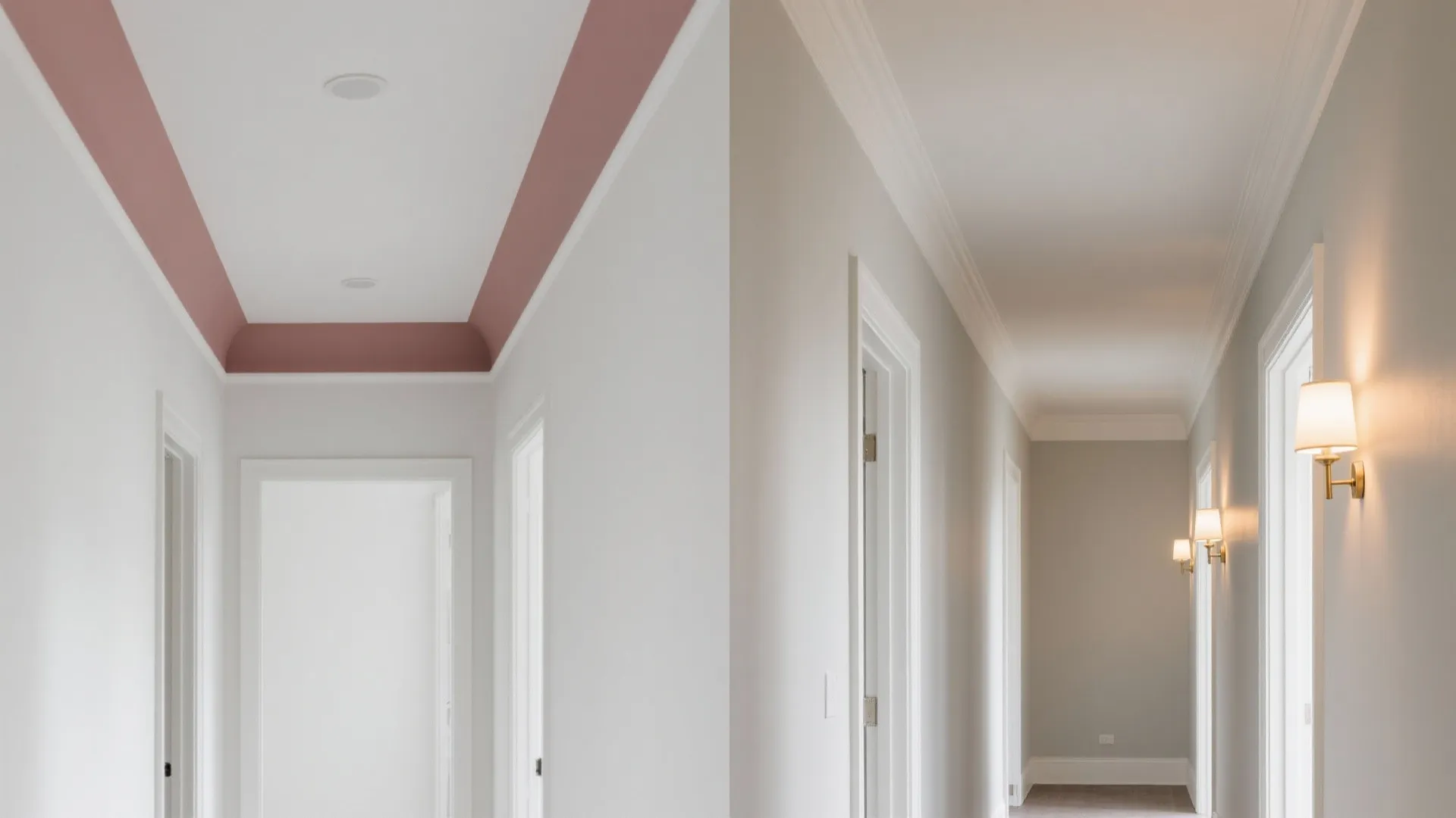 Color-dipped ceiling edges for height illusion